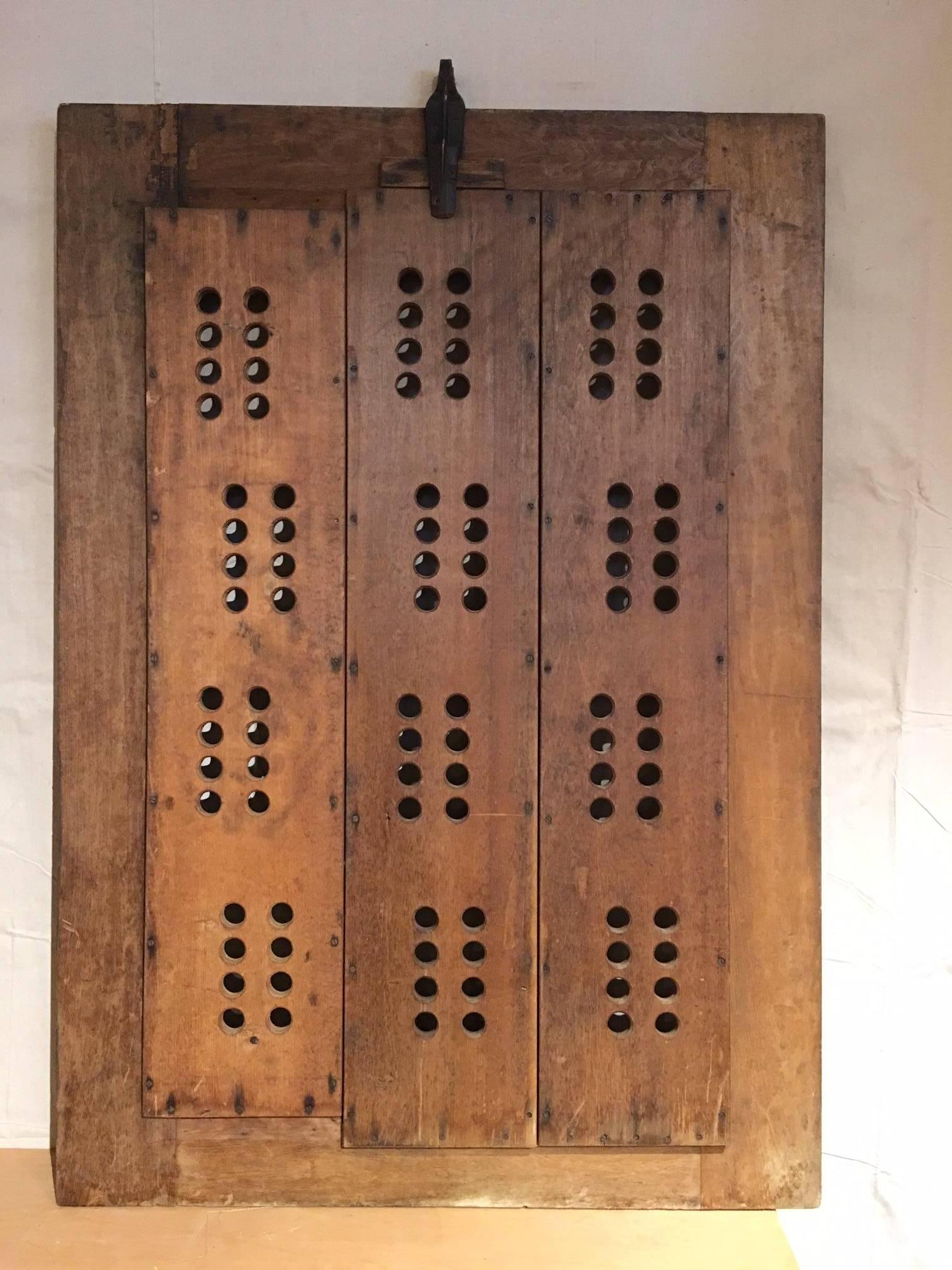 Primitive Pair of Bold Graphic Wooden Doors