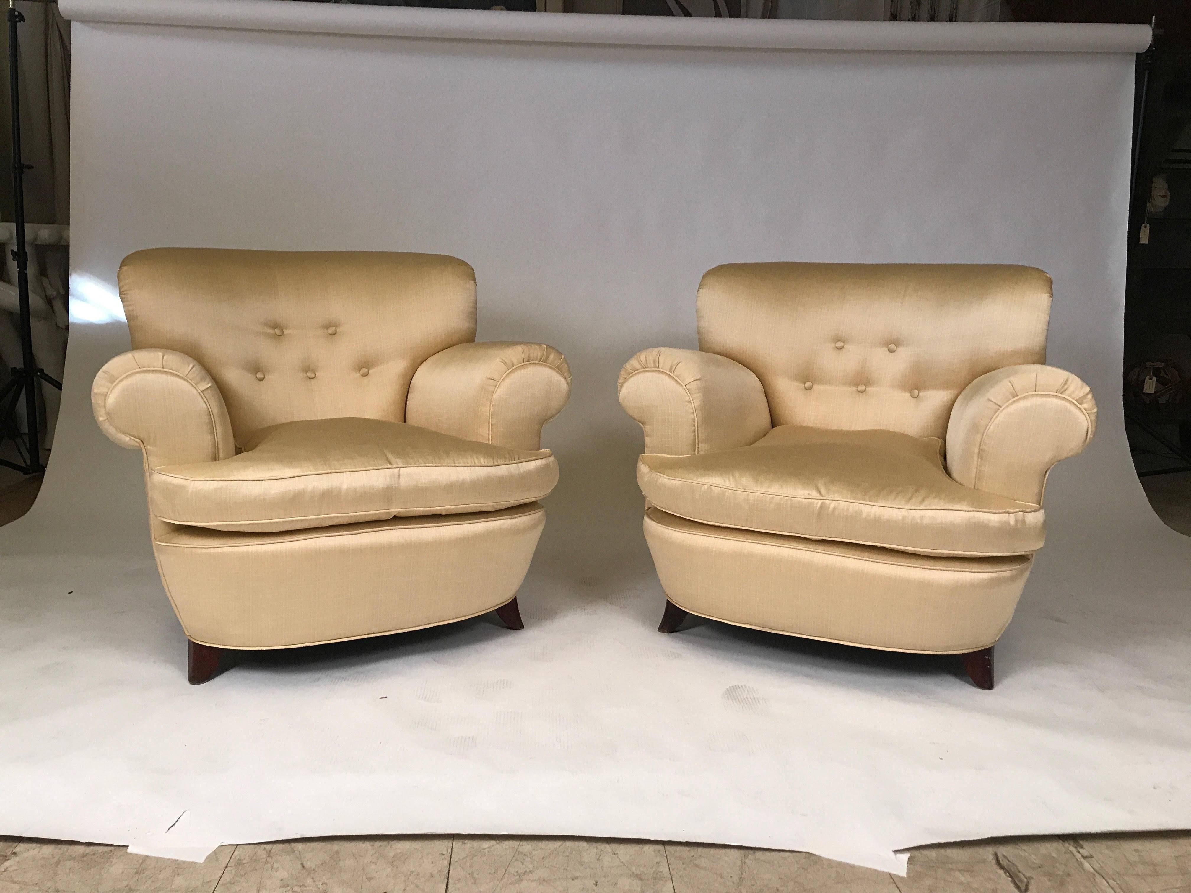 Classic Art Deco Club Chairs For Sale 2