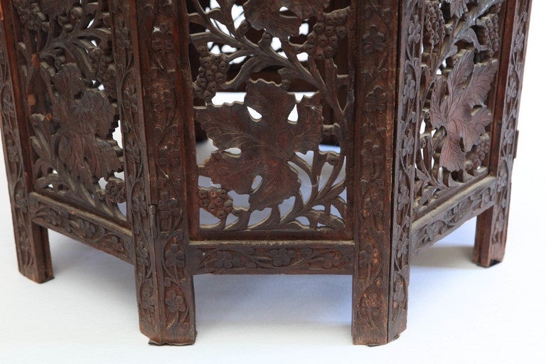 Wood Antique Anglo Indian Tea Table For Sale
