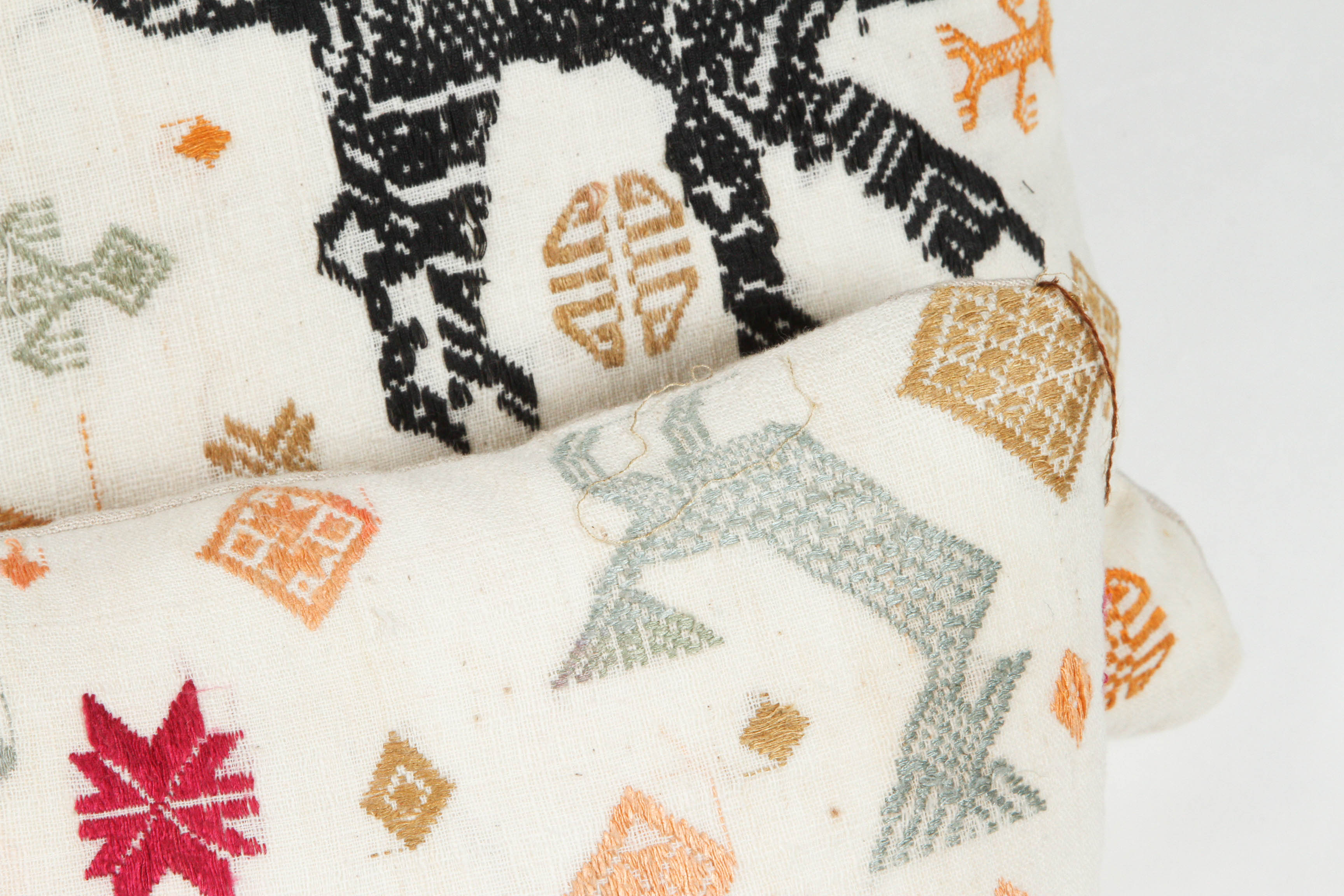 Embroidered Vietnamese Hmong Hill Tribe Pillow