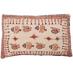 Antique Double Sided Indian Shisha Embroidered Pillow 11 x 18 