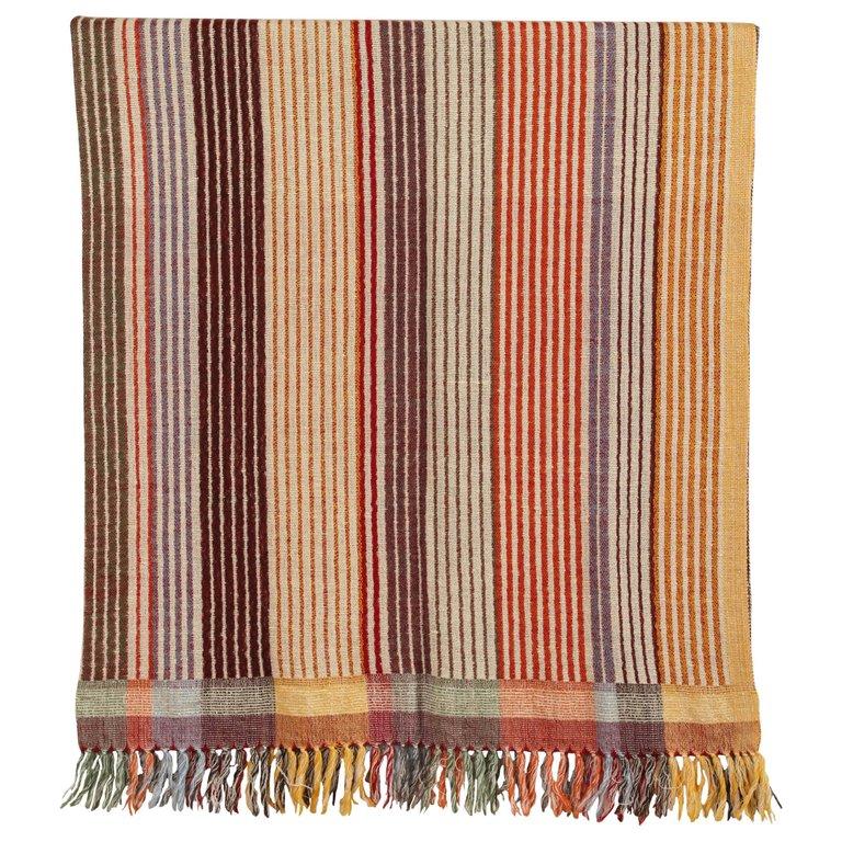 Contemporary Indian Handwoven Throw For Sale