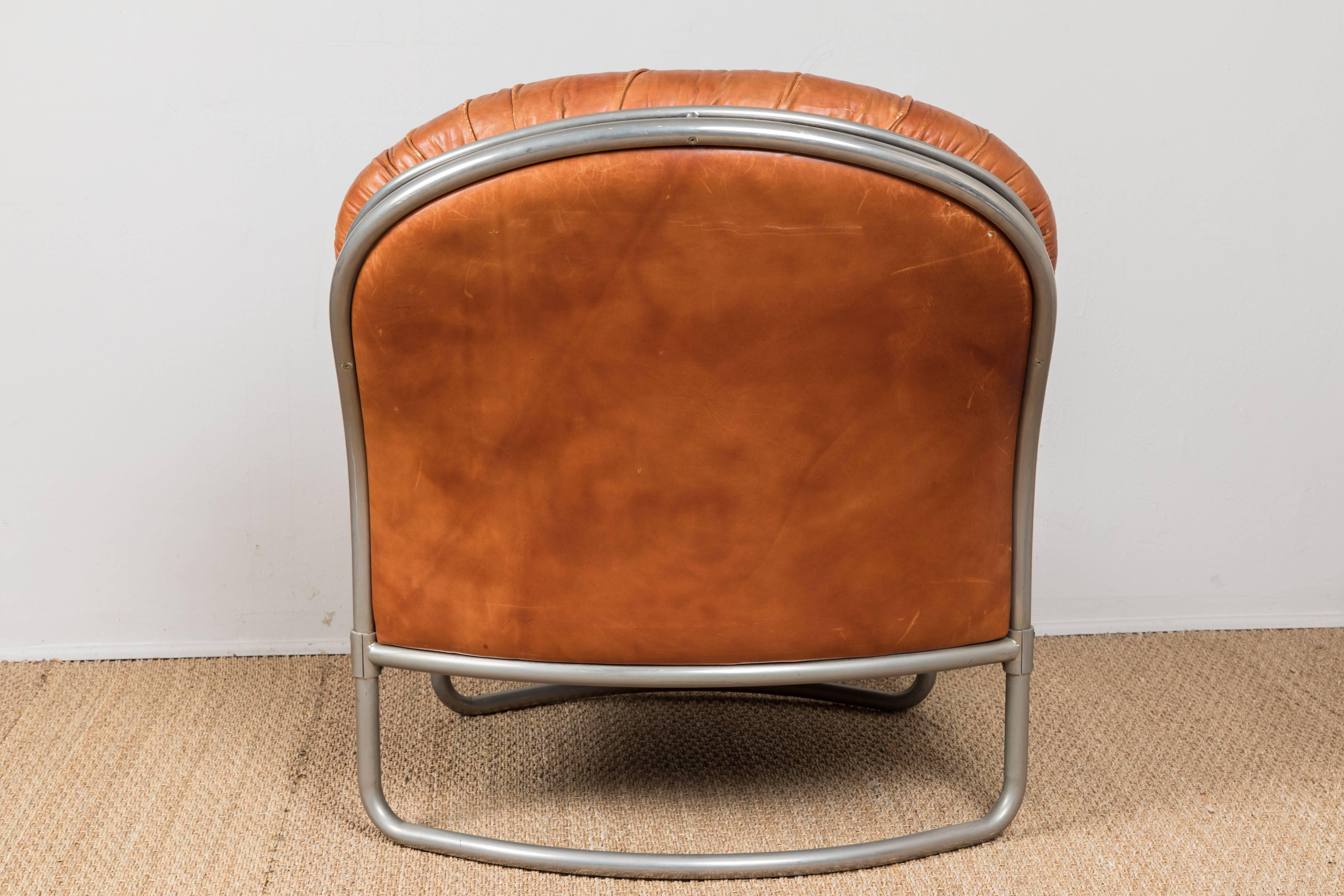 1969 Carlo DiCarli Chair and Ottoman For Sale 1