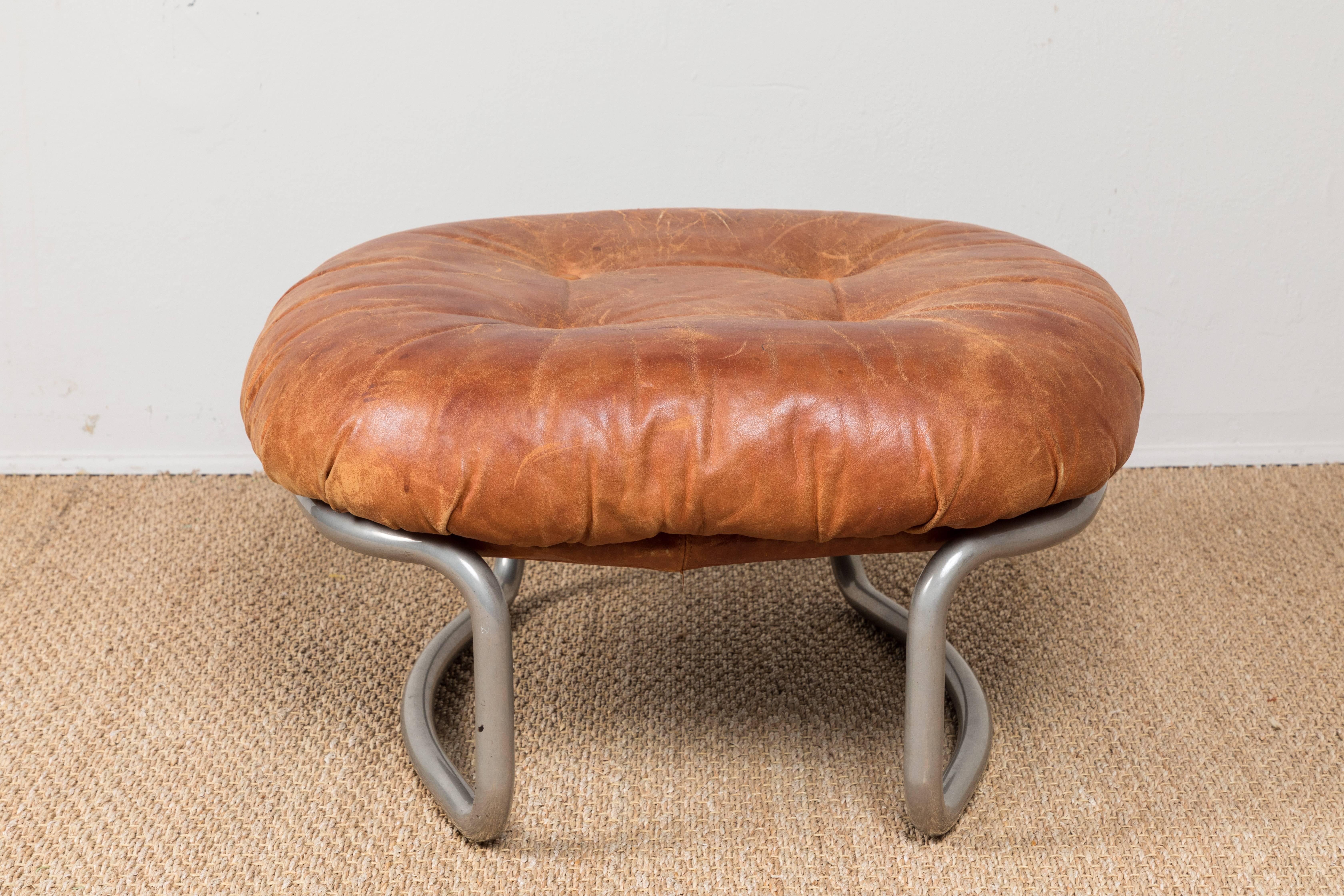 Mid-20th Century 1969 Carlo DiCarli Chair and Ottoman For Sale