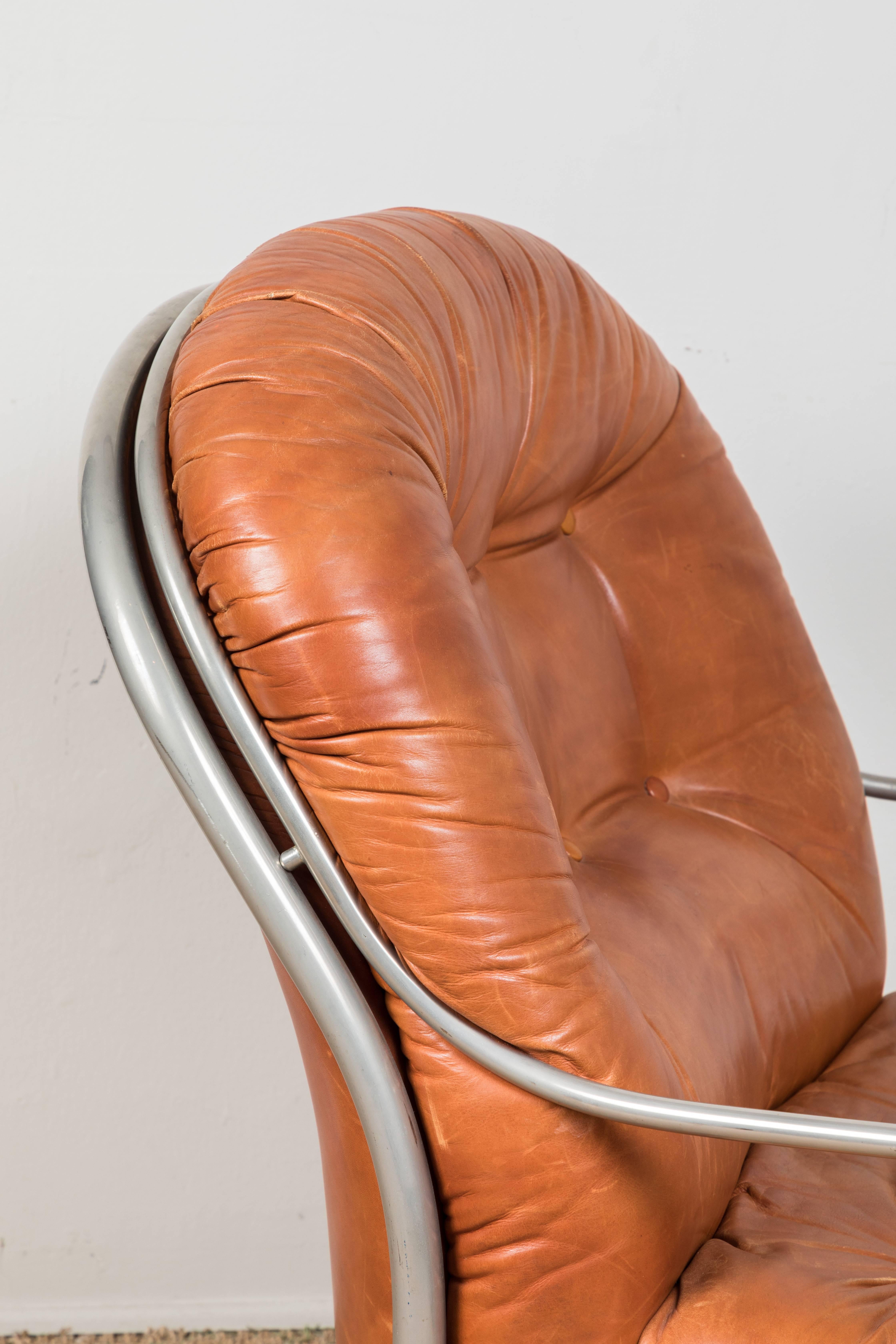 1969 Carlo DiCarli Chair and Ottoman For Sale 2