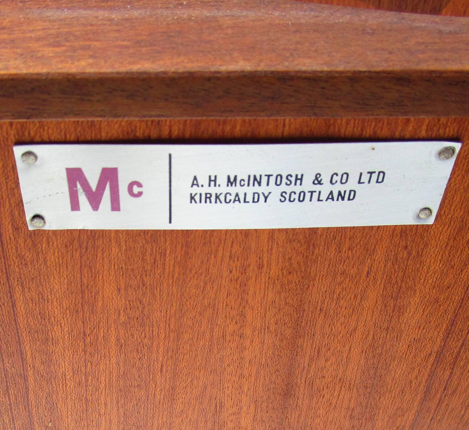 Lacquered 1960s Mid-Century Teak Sideboard by A H McIntosh, Scotland