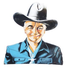 Hopalong Cassidy 1950s Tin Sign for Bond Bread