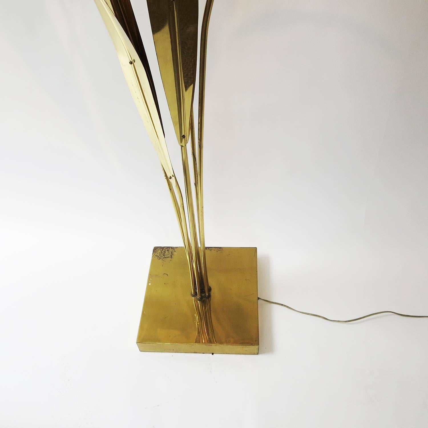 Brass Floor Lamp in the Style of Maison Jansen 1