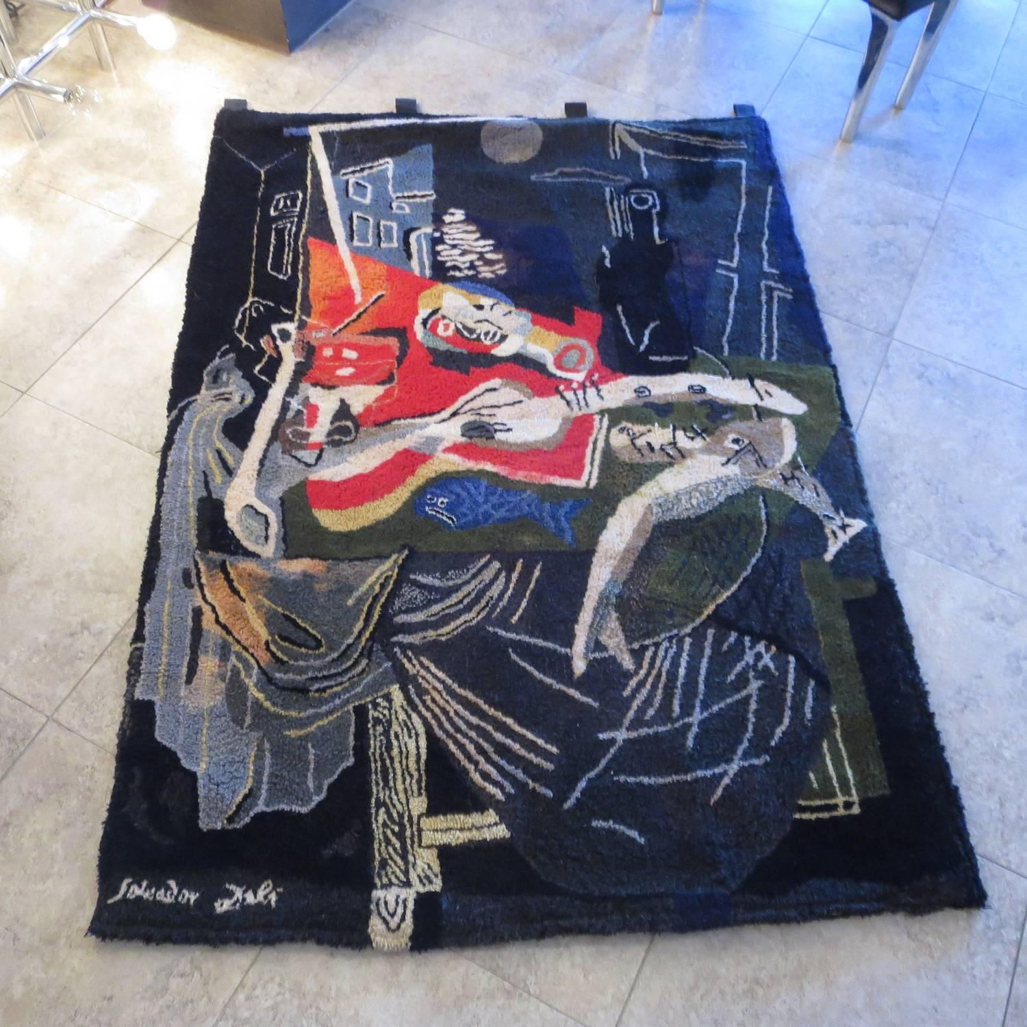 Wool Salvador Dali Woven Tapestry 