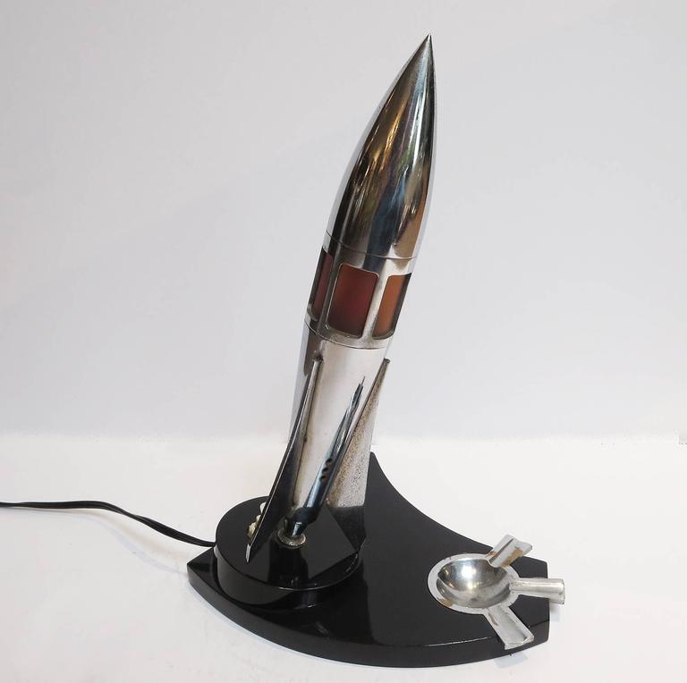 Art Deco Rocket Ship Lamp And Ashtray At 1stdibs Art Deco Rocket Ship Lamp And Ashtray For