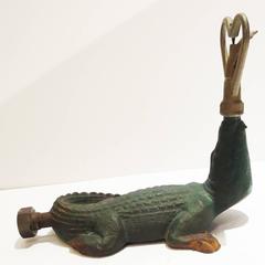 Painted Cast Iron Alligator Lawn Sprinkler