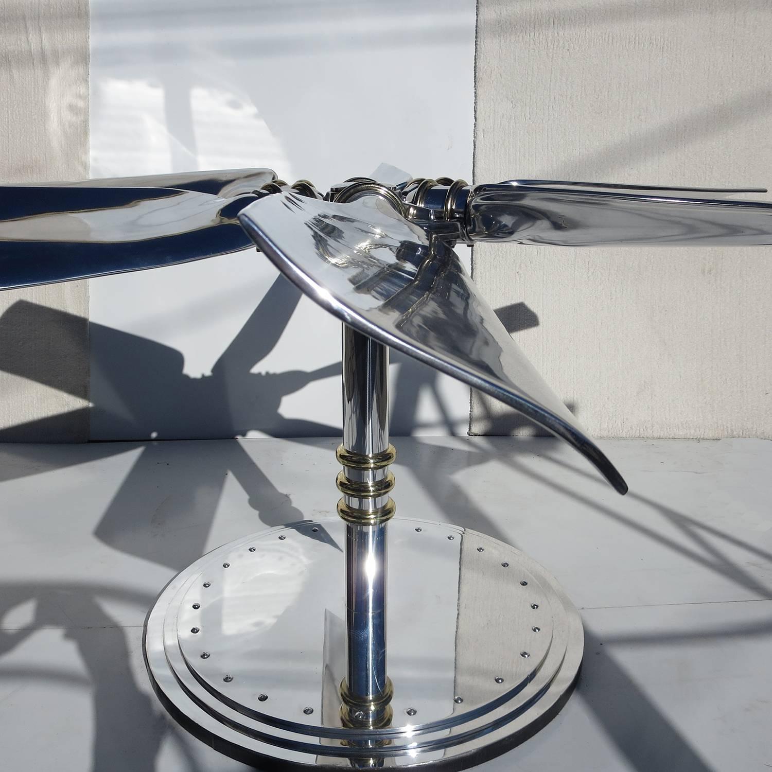 Highly Polished Six Blade Propeller Dining or Conference Table 1