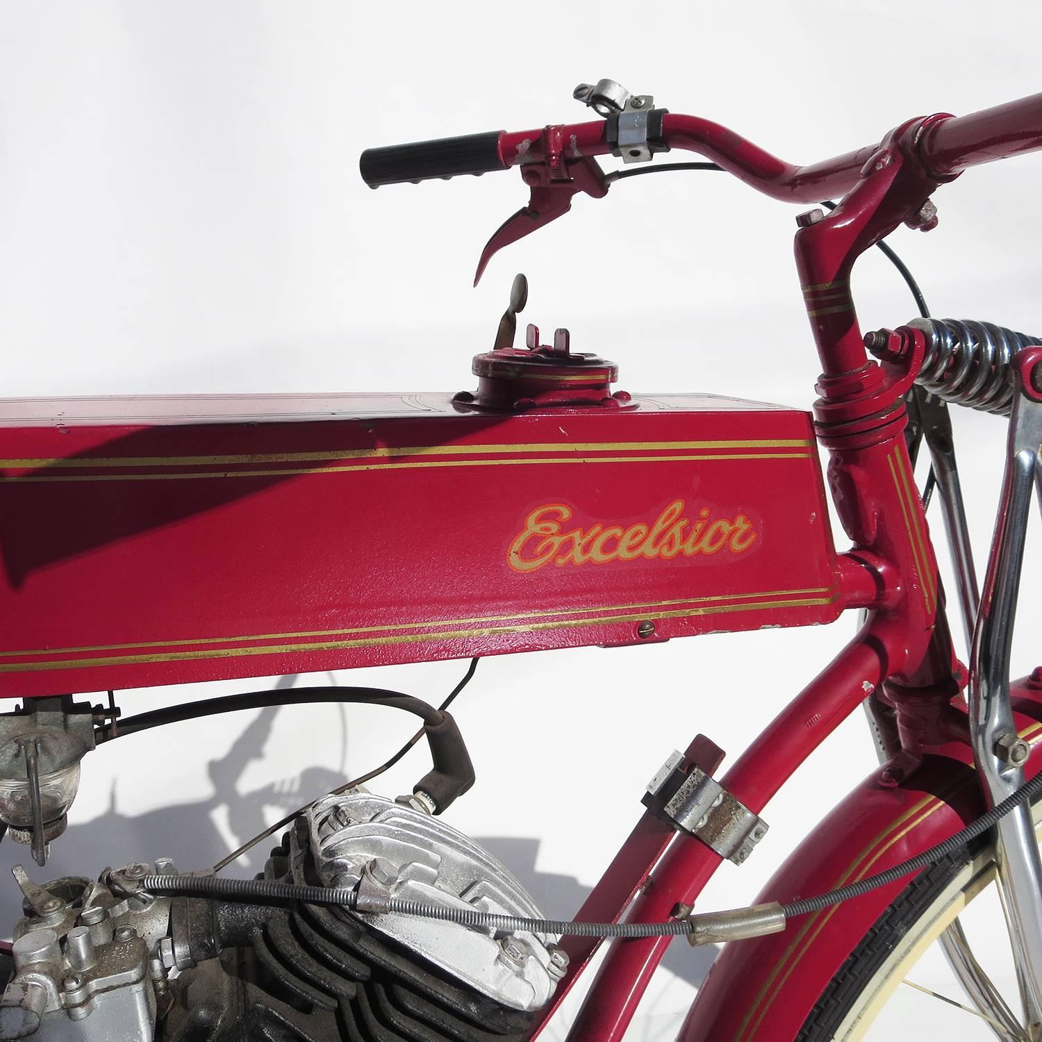 Mid-Century Modern 1940s Schwinn Whizzer Excelsior Motorized Bicycle