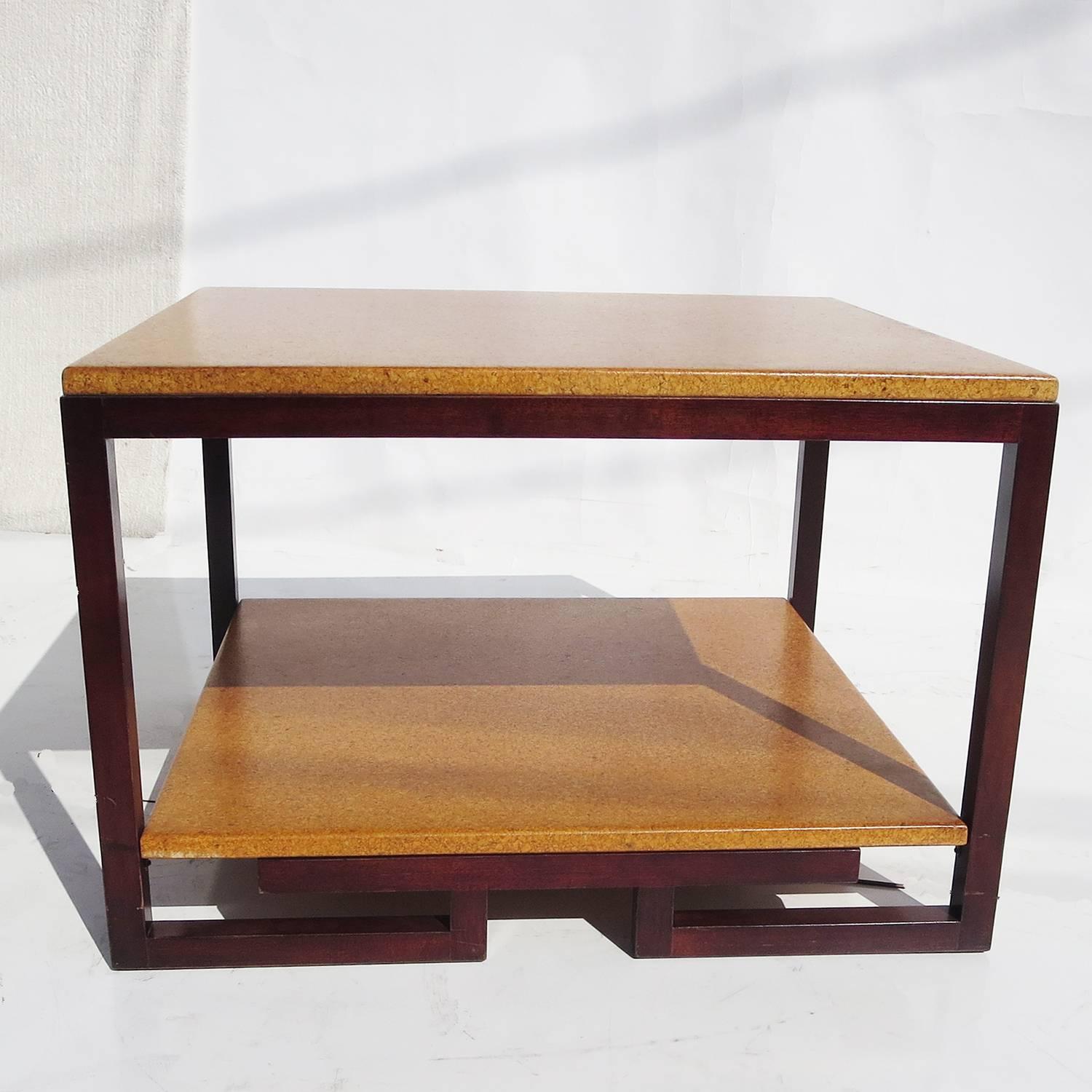 Paul Frankl, the prominent American furniture designer, became first known for his vertical skyscraper influenced furniture of New York. He later moved to California, and embraced a more horizontal palette for the Johnson Furniture Company. He