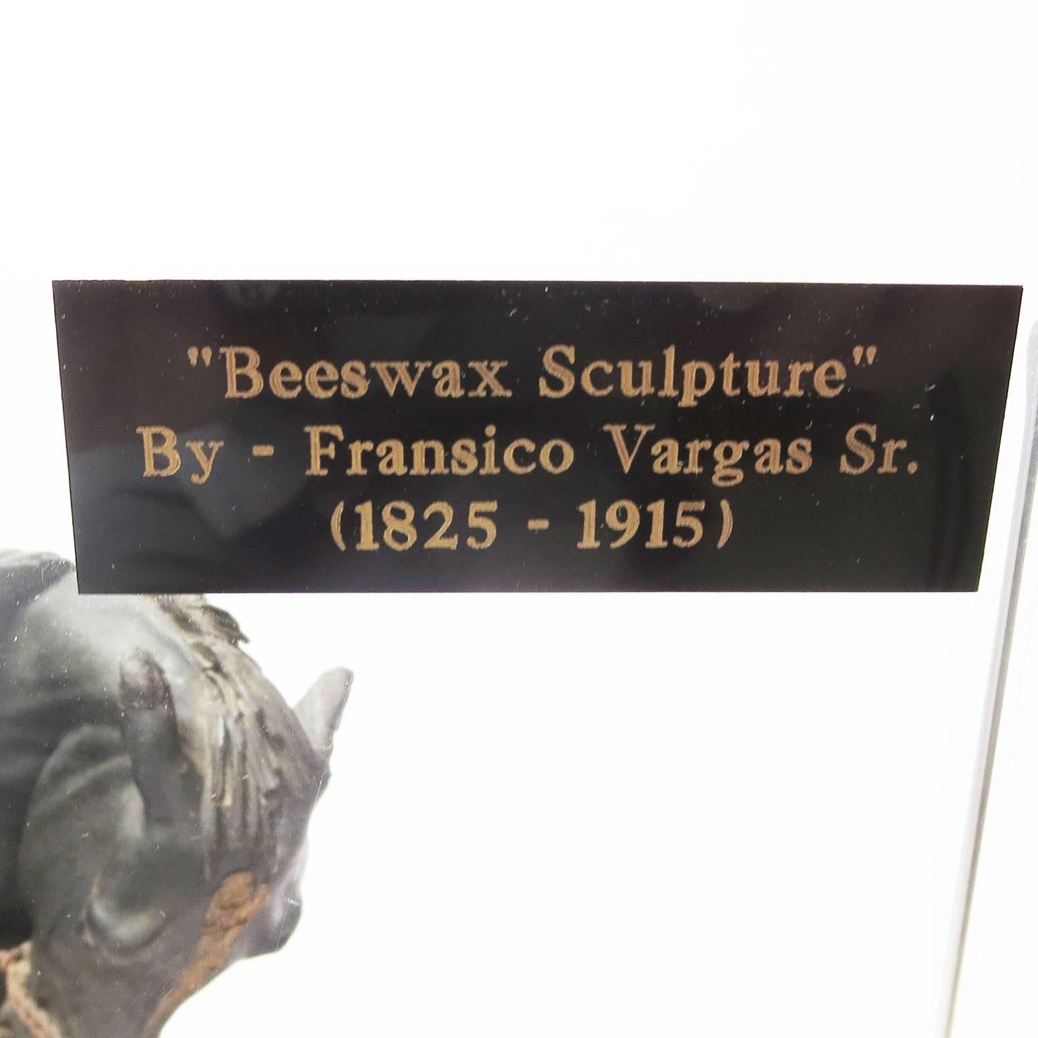 Native American Beeswax Sculpture by Francisco Vargas Sr. from Bob Hope Estate For Sale 3