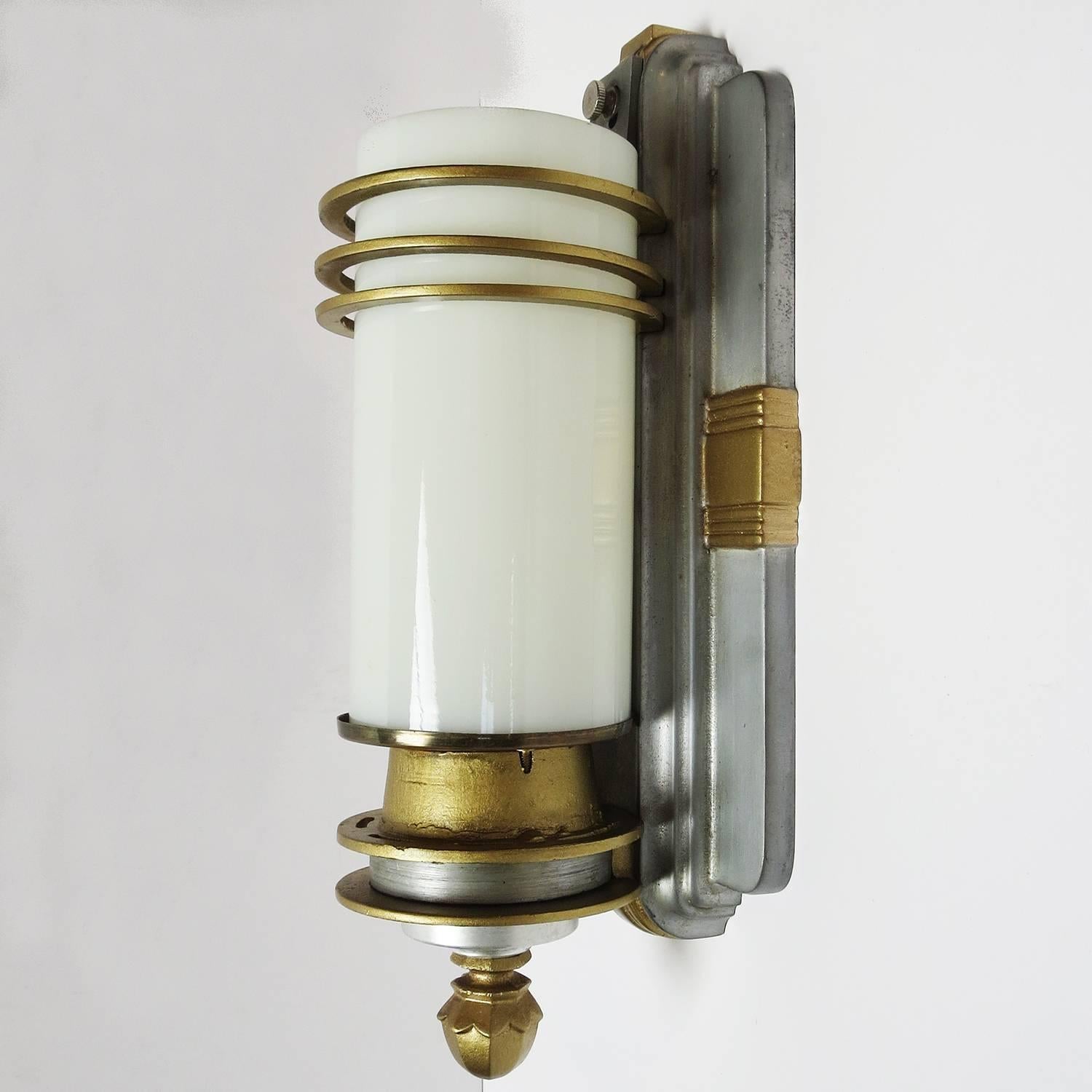 American Art Deco Wall Sconces from Cocoanut Grove Hollywood, Three Available