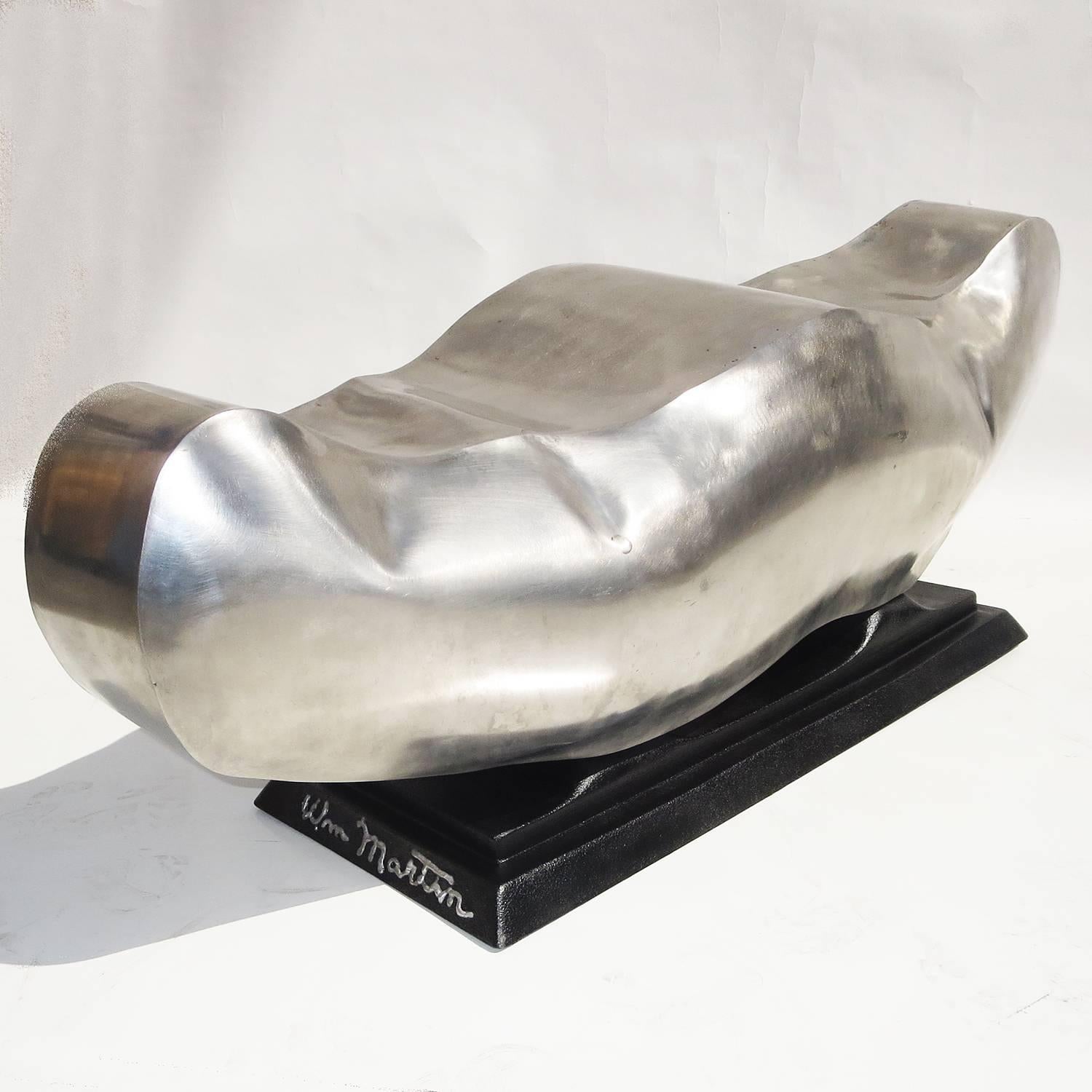 Late 20th Century Freeform Polished Steel Sculpture by William Martin, 1975