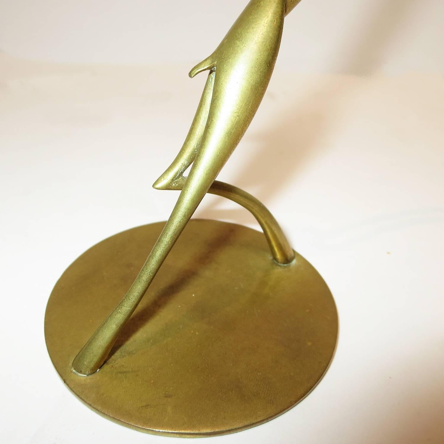 Karl Hagenauer Art Deco Bronze Gazelle Sculpture In Excellent Condition In North Hollywood, CA