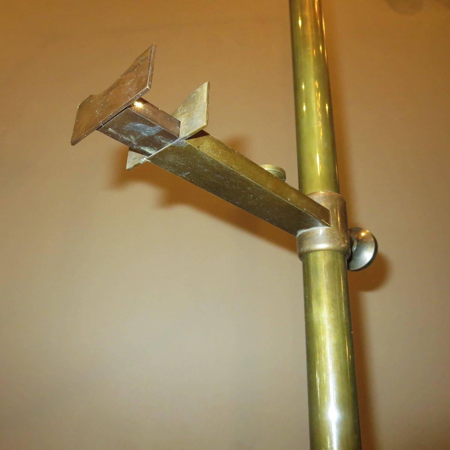 Italian Brass Easel Floor Lamp by Angelo Lelli for Arredoluce For Sale
