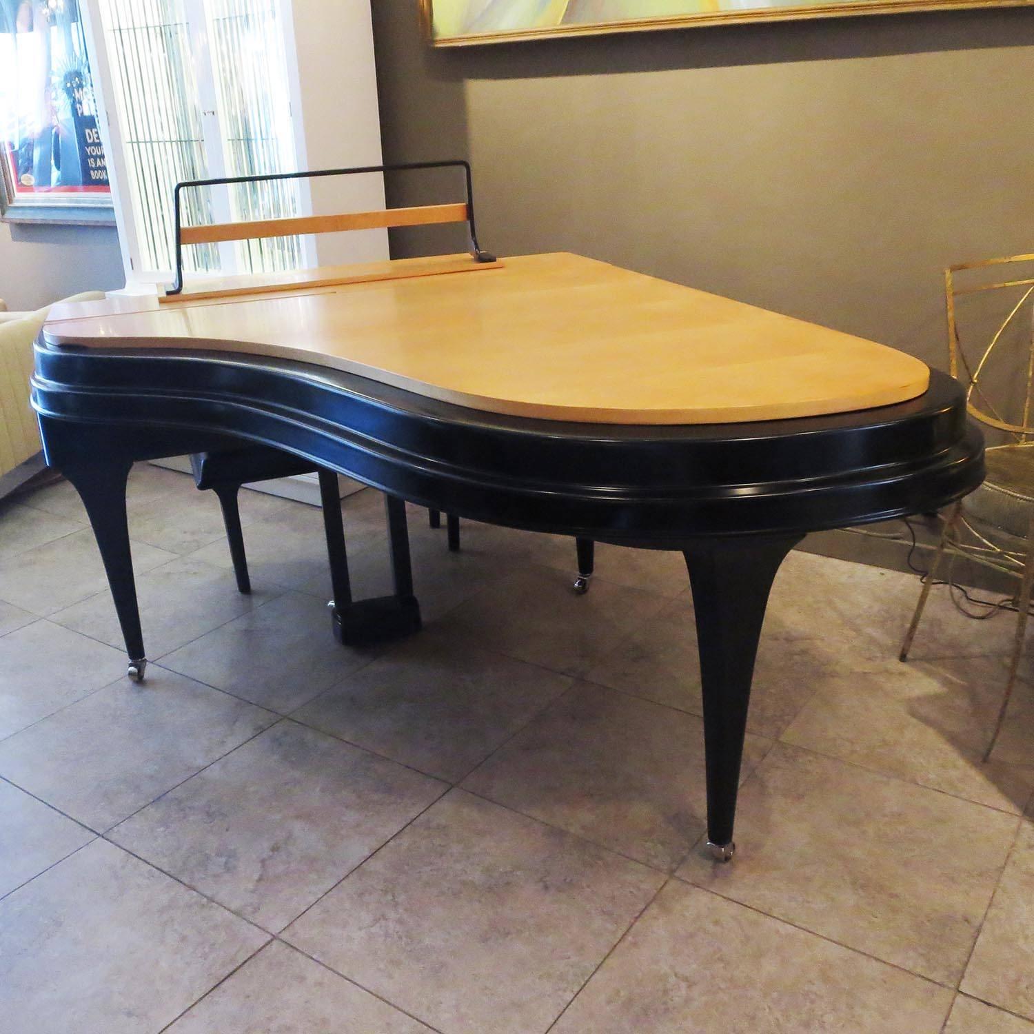 Dutch Mid Century Aluminum Grand Piano by Rippen, Netherlands