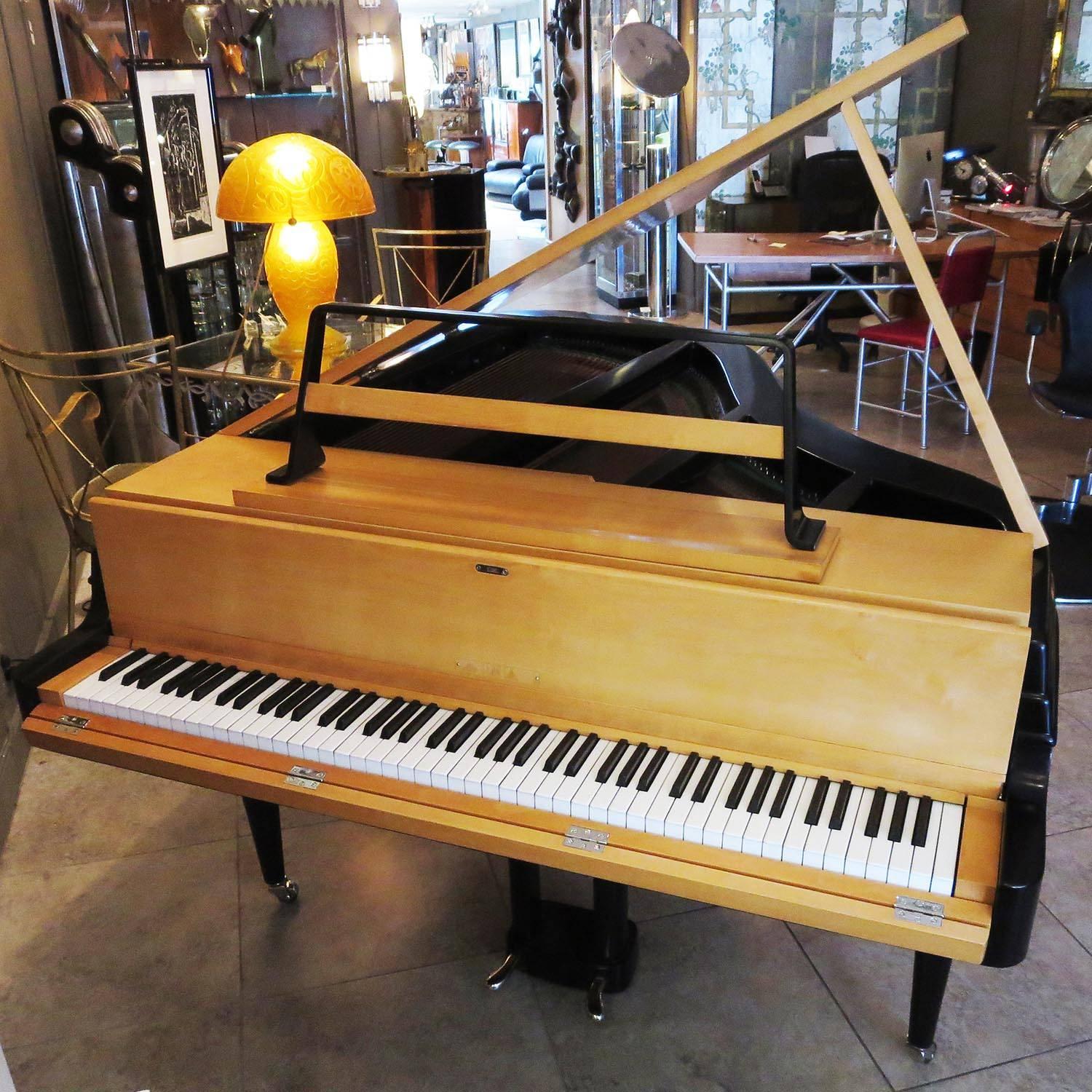 Mid Century Aluminum Grand Piano by Rippen, Netherlands 1