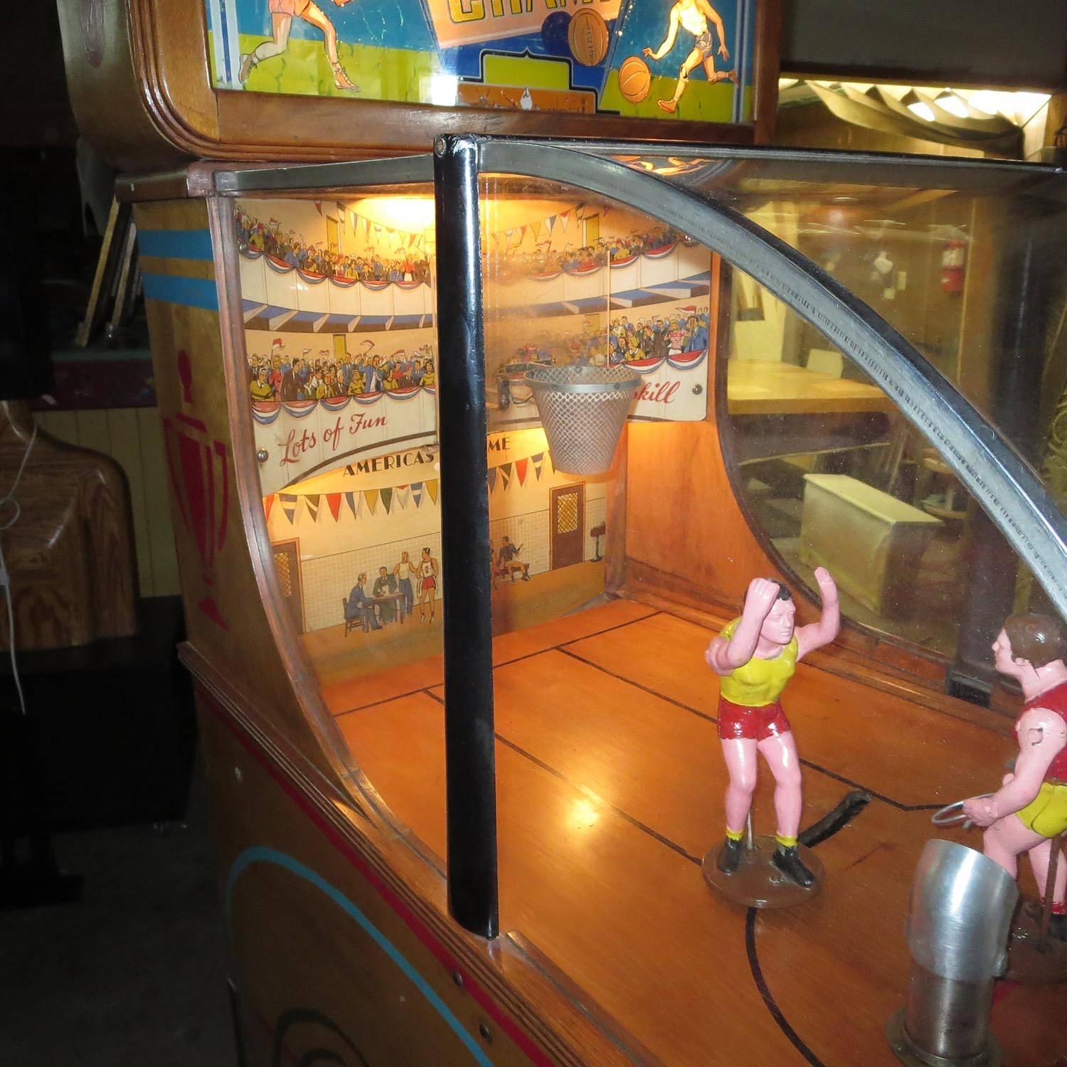 Painted 1947 Chicago Coins' Basketball Champ Arcade Game