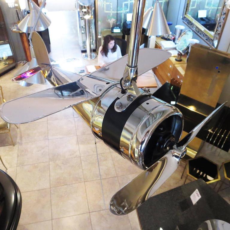 Art Deco Airplane Ceiling Fan at 1stdibs