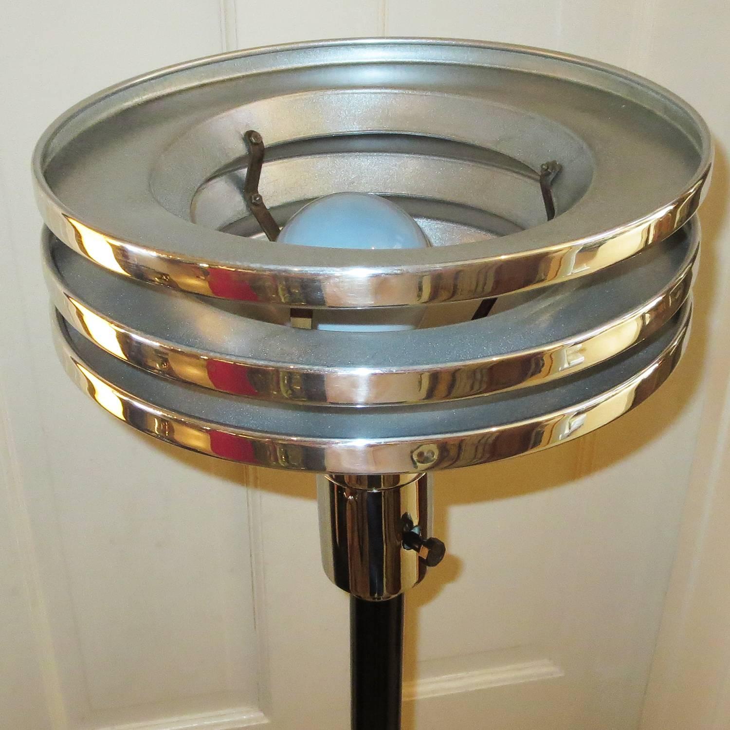 American Art Deco Standing Torchere Lamp in the Style of Gilbert Rohde