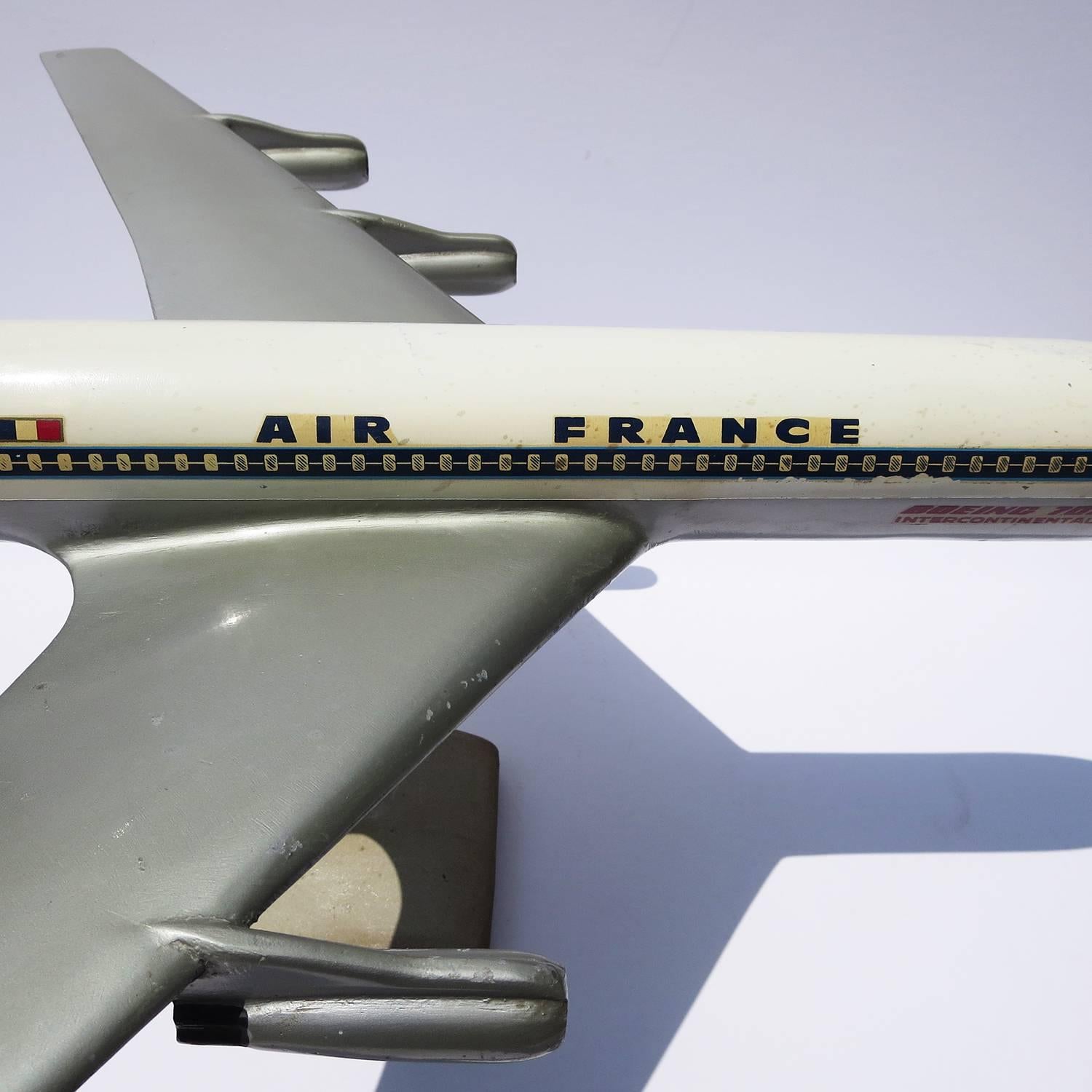 Mid-20th Century Air France Painted Metal Boeing 707 Desk Model