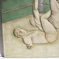 Monumental Art Deco 1930s Bas Relief Plaster Wrestling Plaque