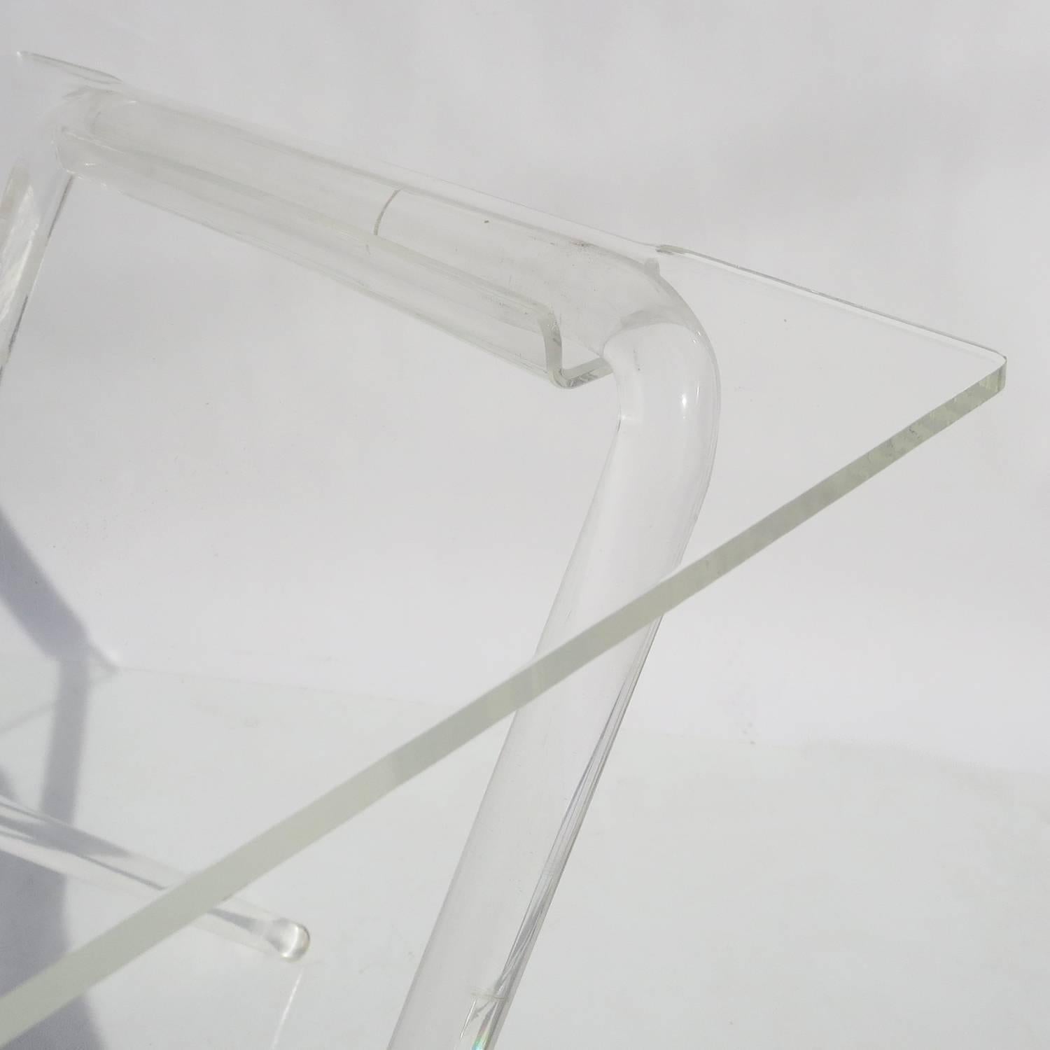 American Lucite Folding Tray Tables, Set of Four