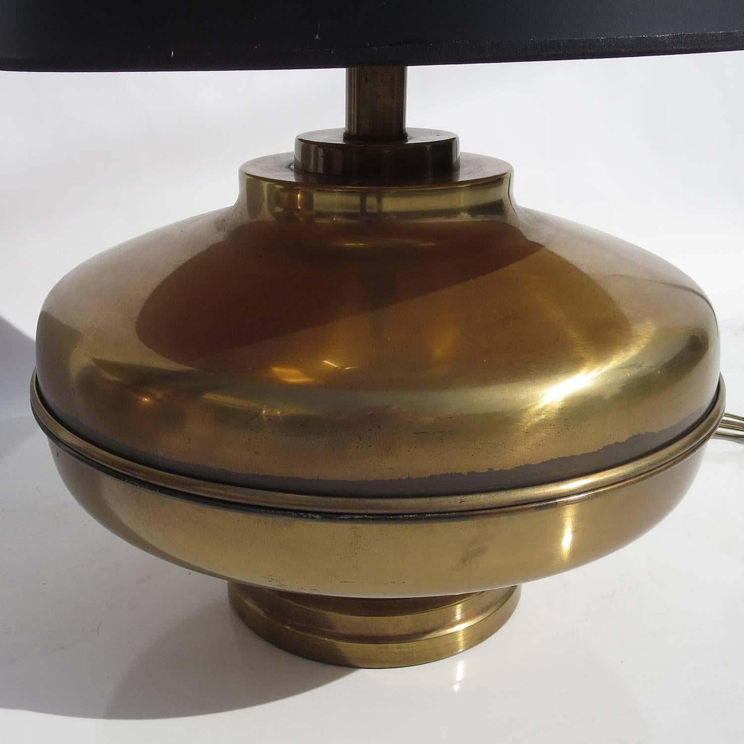 Mid-Century Modern Large-Scale Mid-Century Brass Table Lamps