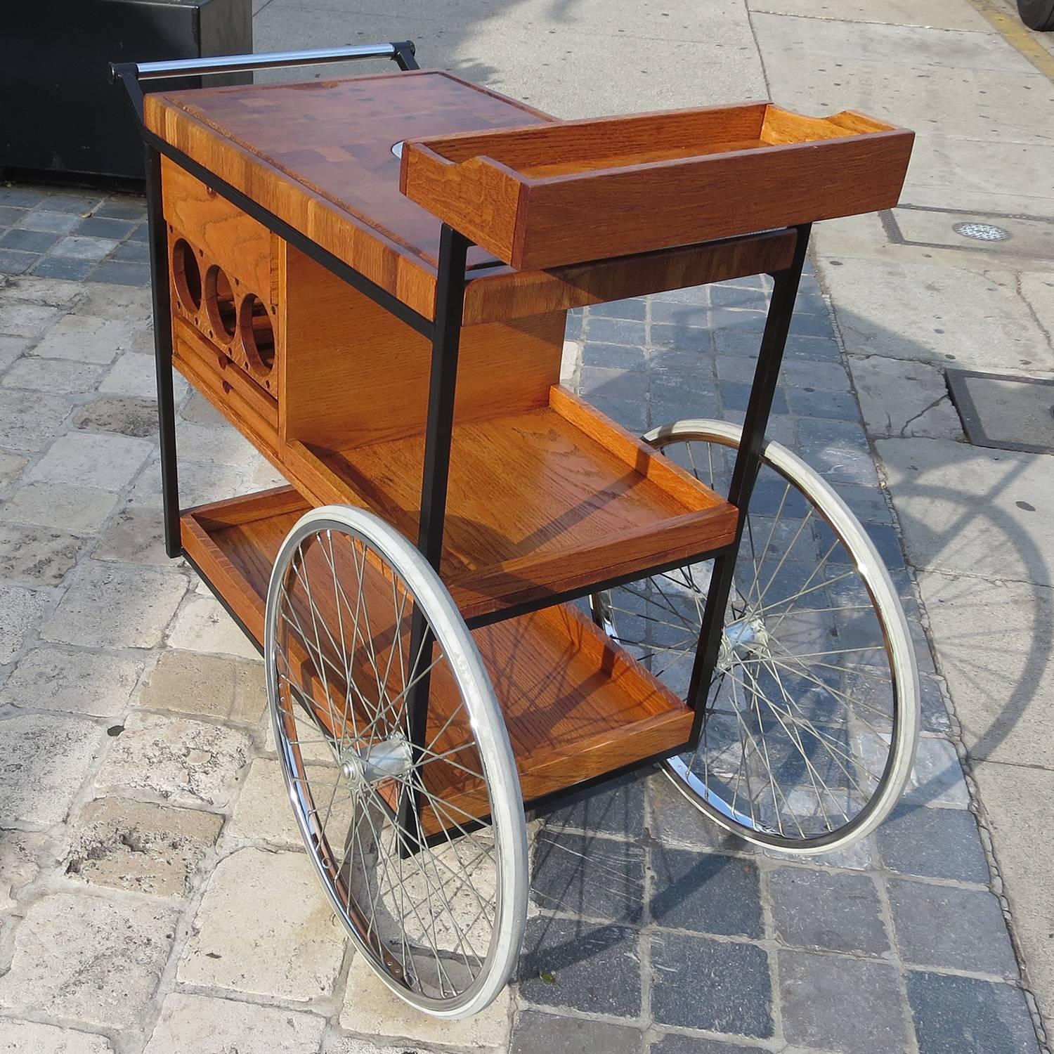 Mid-20th Century Bill W. Sanders 1964 Rolling Bar Cart or Trolley For Sale