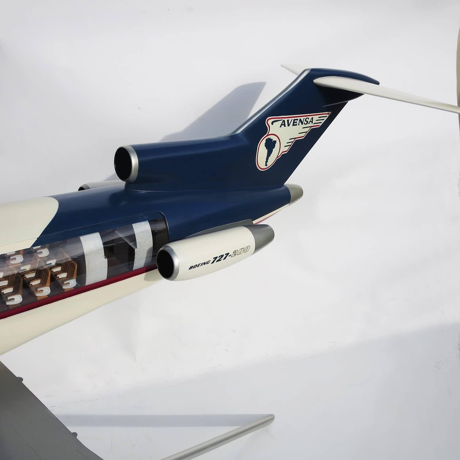 American Massive Boeing 727 Cutaway Jet Model for Avensa Airlines