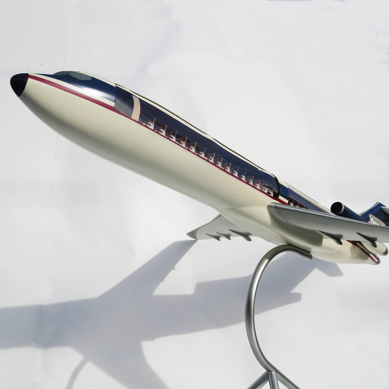 Late 20th Century Massive Boeing 727 Cutaway Jet Model for Avensa Airlines