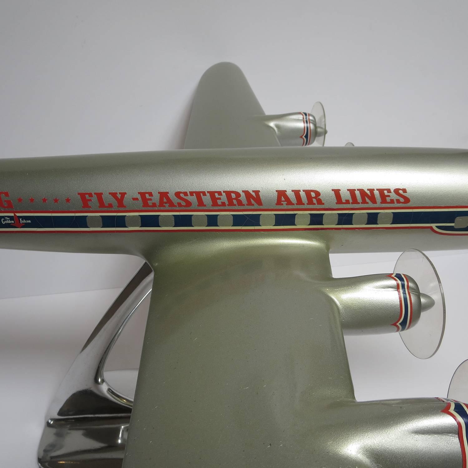 American Eastern Airlines Painted Metal Constellation Airplane Desk Model