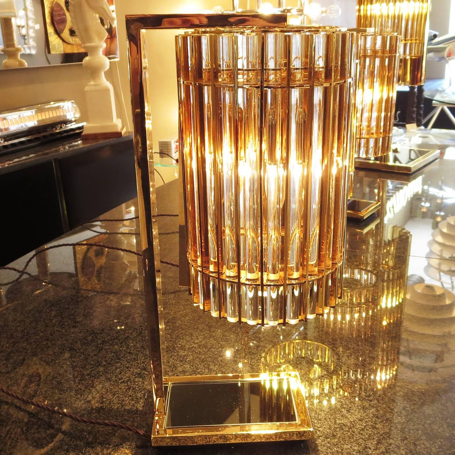 Very Rare Exclusive Gucci Table Lamps by Romani Saccani In Excellent Condition In North Hollywood, CA