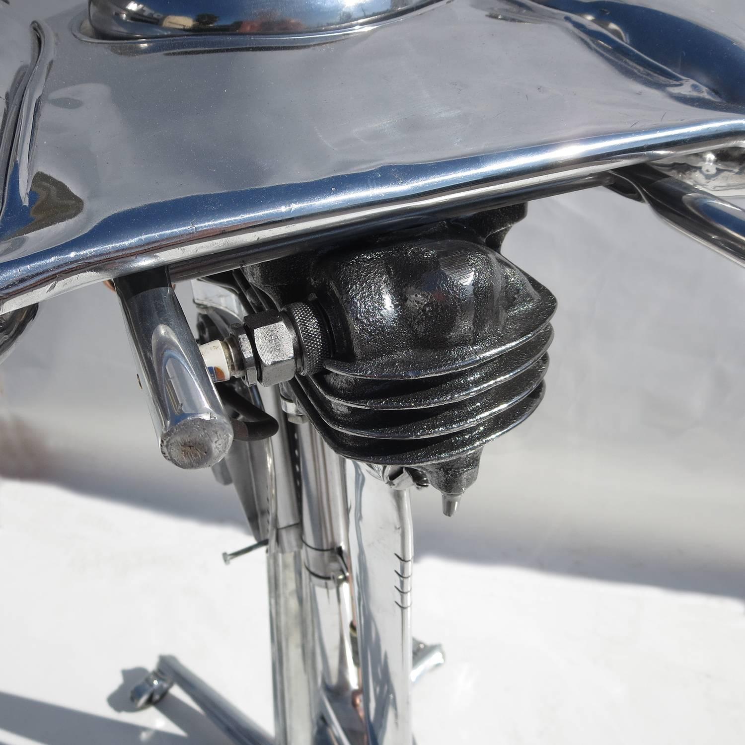Mid-20th Century Waterwitch Art Deco Streamlined Outboard Motor in Polished Condition