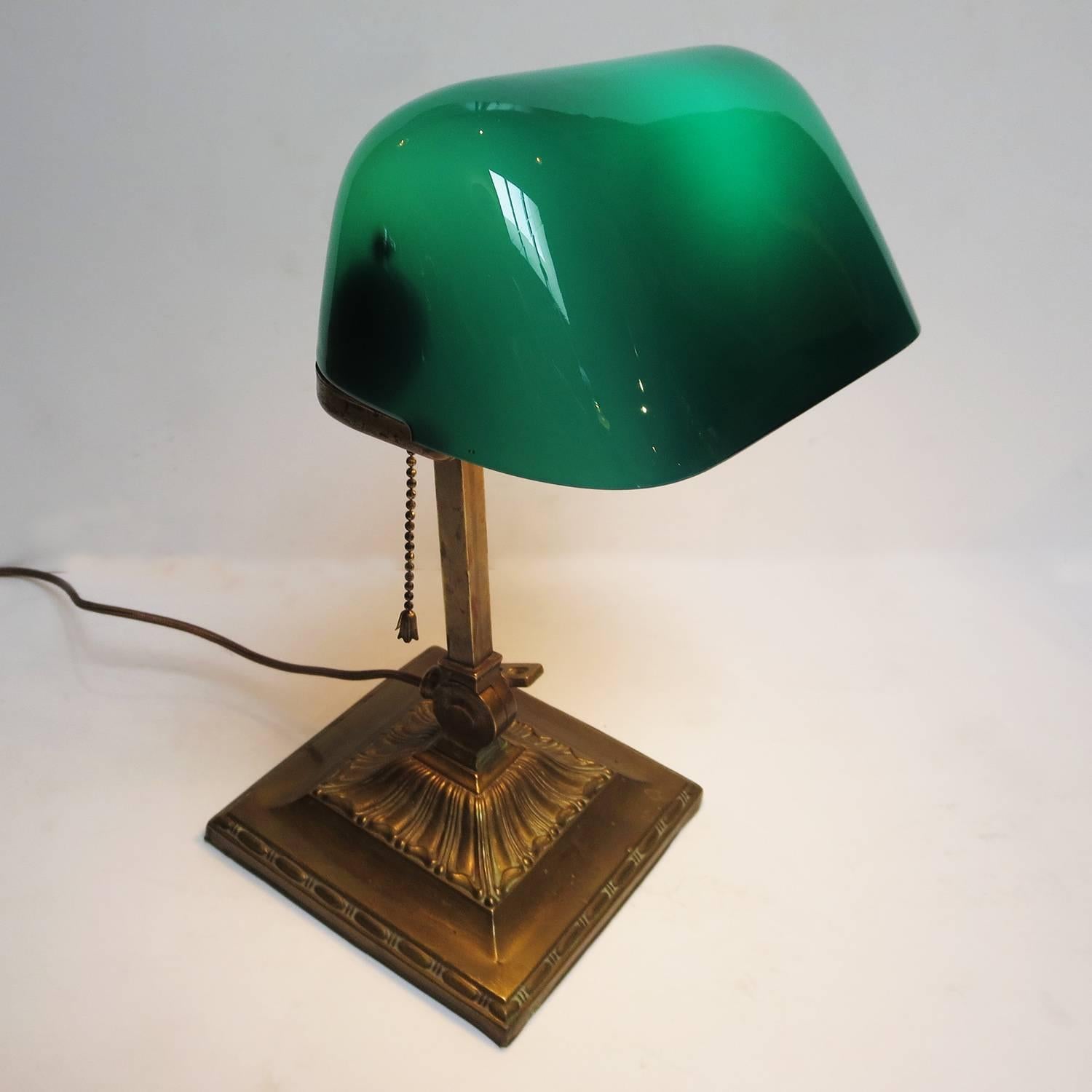 First produced in 1909, the Emeralite desk lamp was the creation of Harrison McFaddin of New York. They are often referred to as 