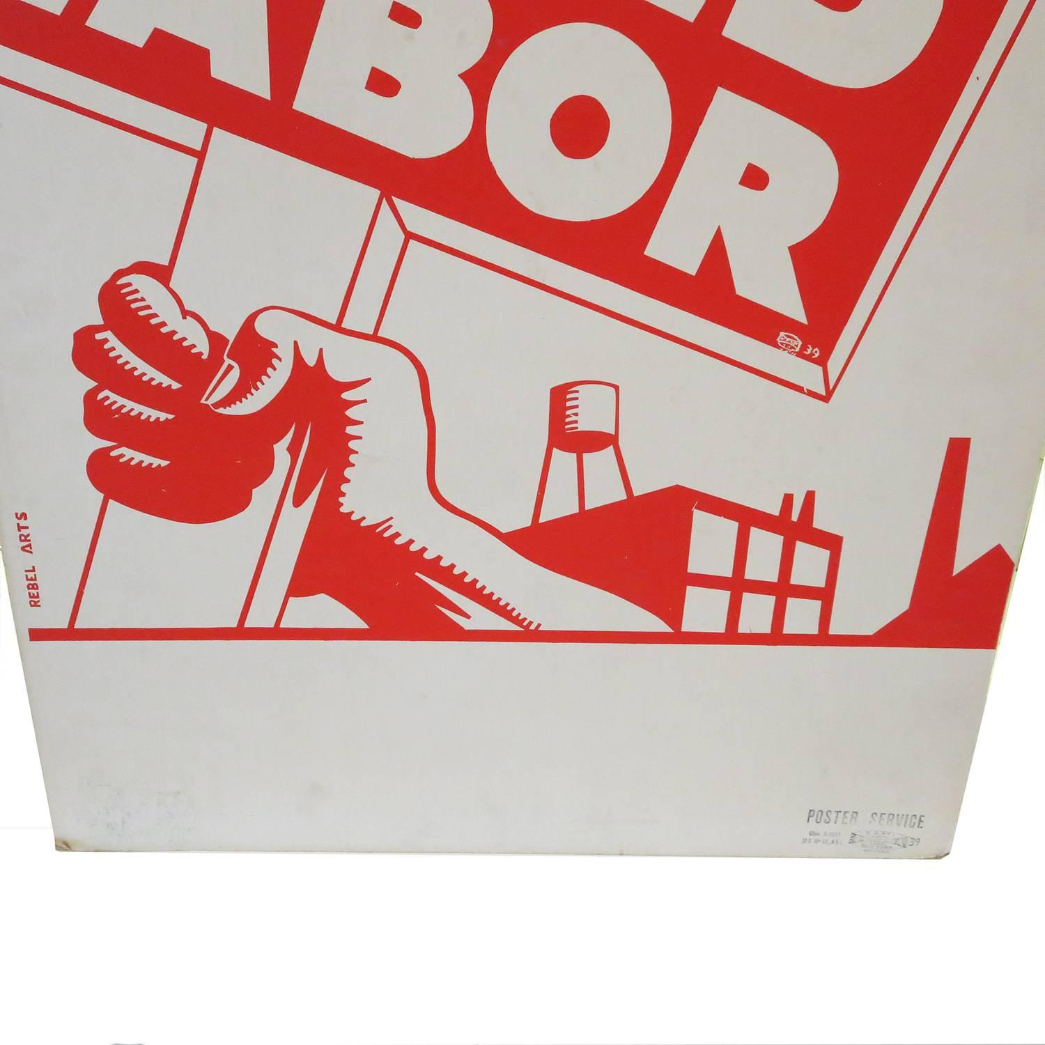 Art Deco 1939 Socialist Child Labor Poster by Rebel Arts Group, New York