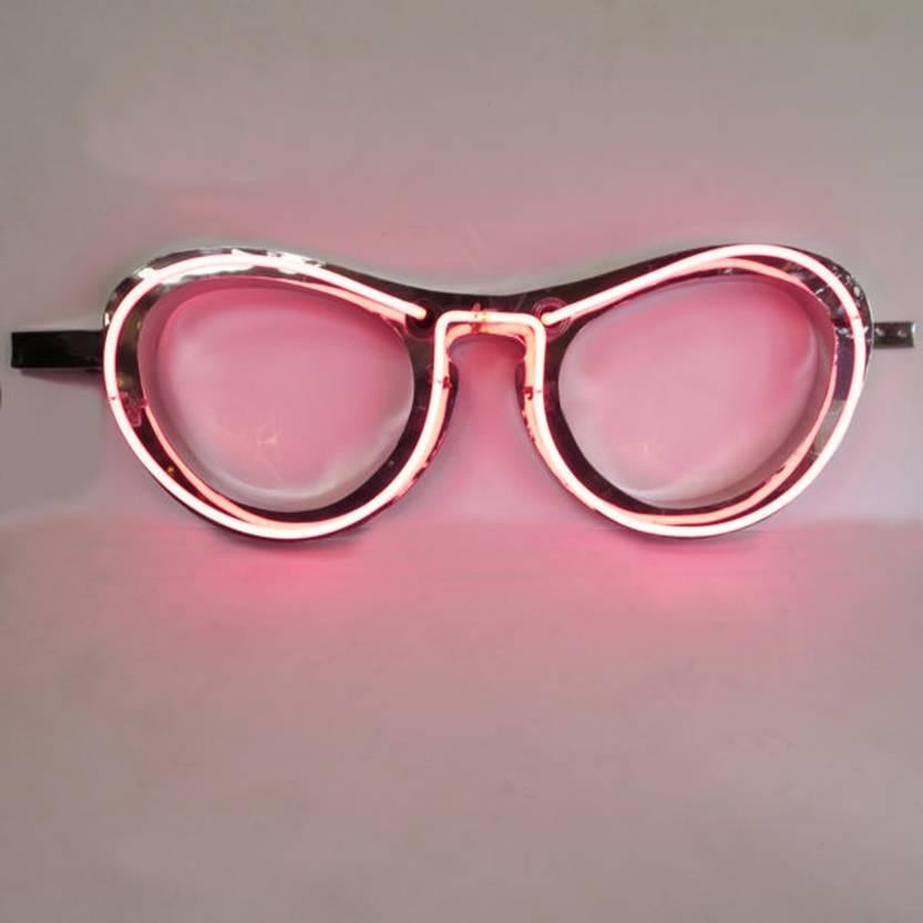 Mid-Century Modern Absolutely Fabulous 1950s Pink Neon Eyeglass Sign