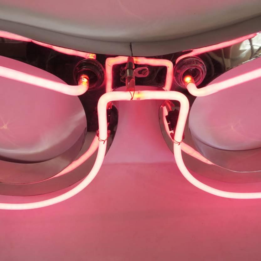 Plated Absolutely Fabulous 1950s Pink Neon Eyeglass Sign