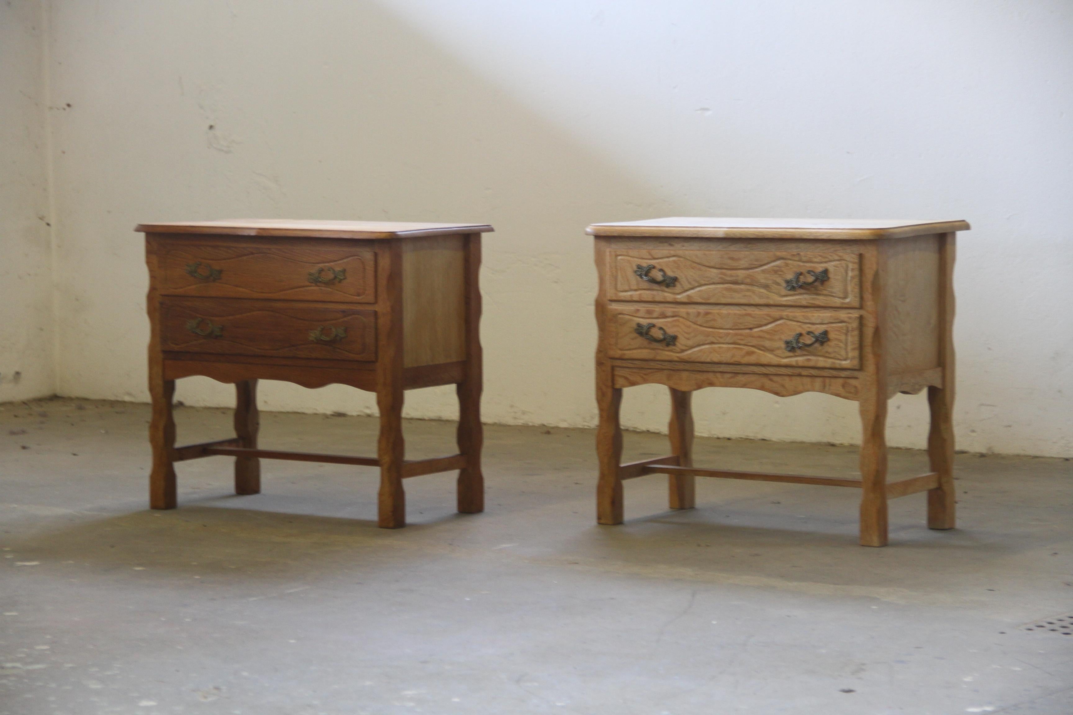 Set of 2, Modern Oak Nightstand/Bedside Table Style of Kjærnulf, Denmark 1960s 8