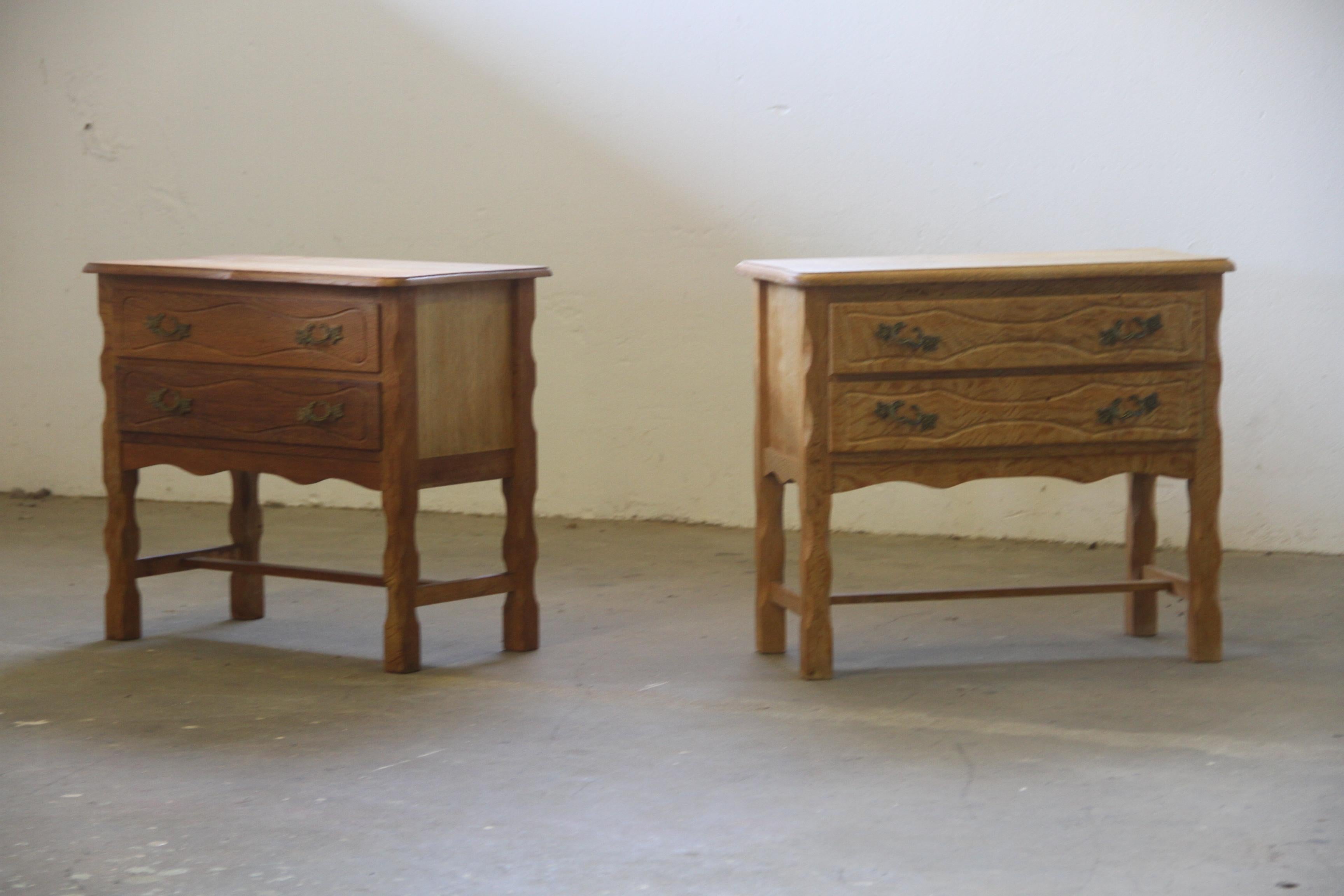 Set of 2, Modern Oak Nightstand/Bedside Table Style of Kjærnulf, Denmark 1960s 11
