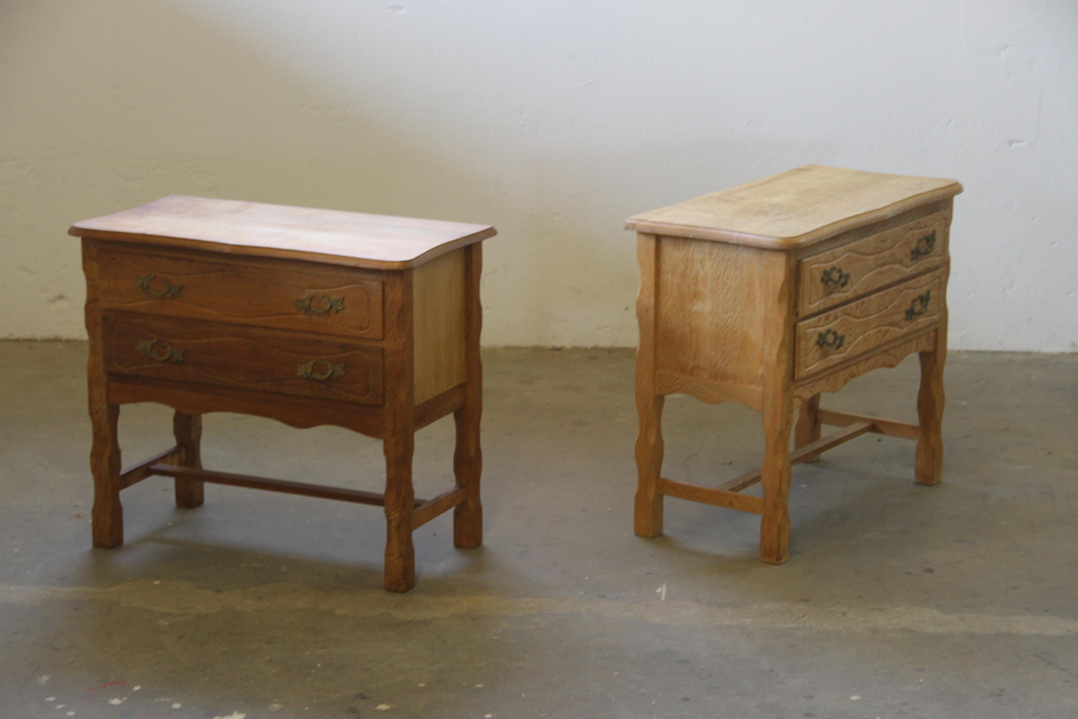 Set of 2, Modern Oak Nightstand/Bedside Table Style of Kjærnulf, Denmark 1960s 12
