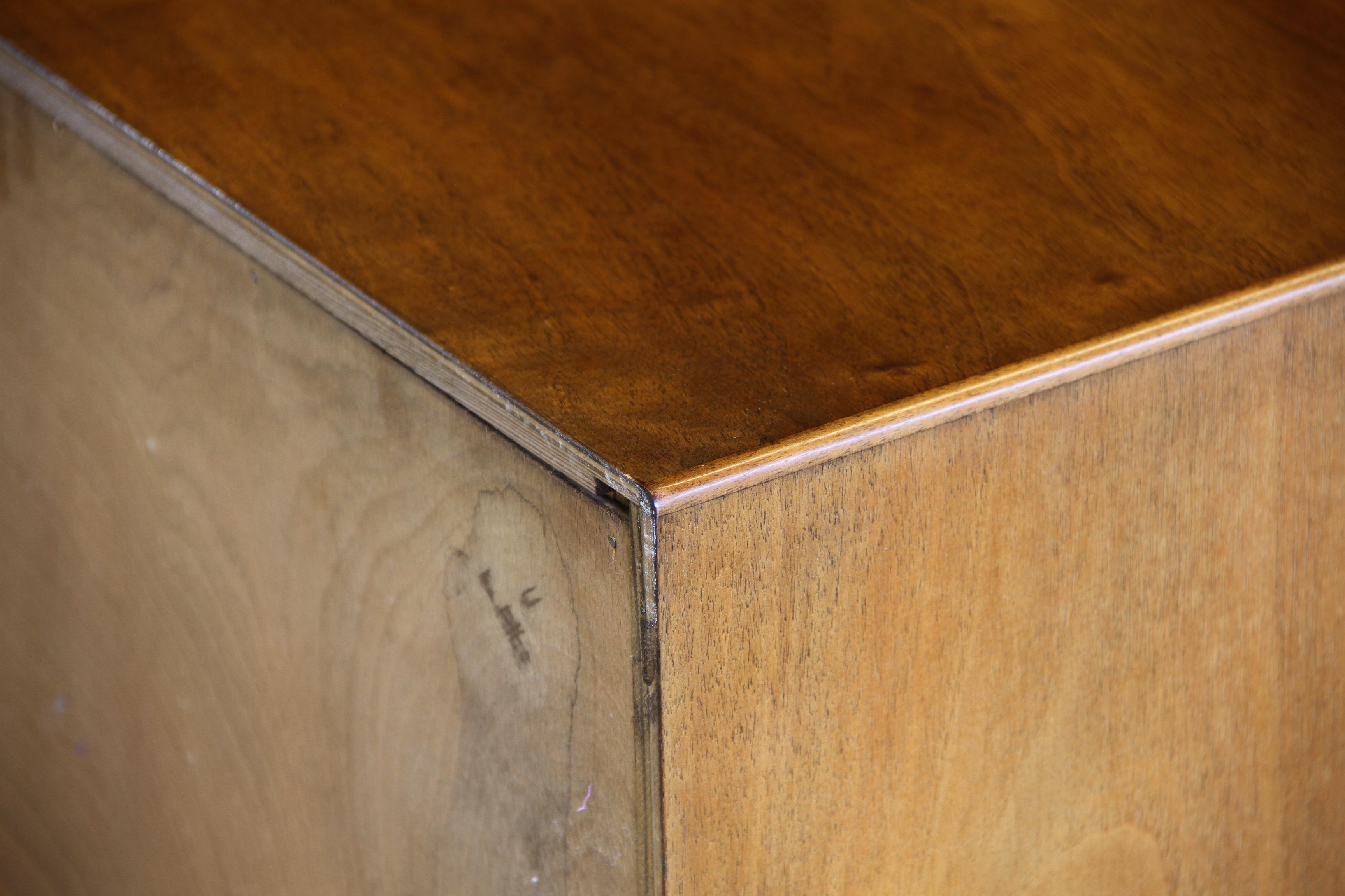 Vintage 1930s Scandinavian Modern Bookcases in Nutwood by Unknown Maker For Sale 12