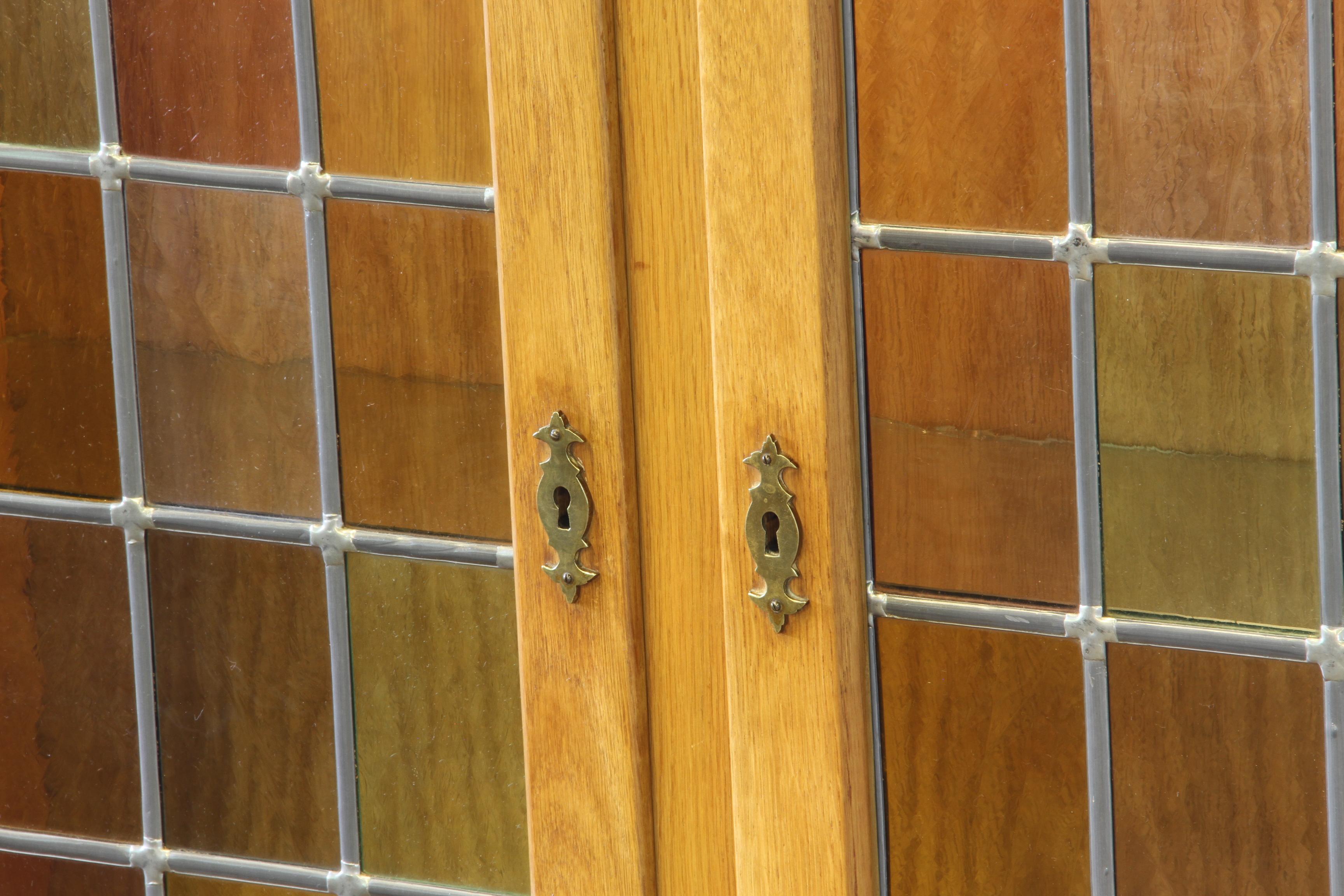 Mid-20th Century Vintage 1960s Danish Modern Oak China Display Cabinet style of Kjærnulf For Sale