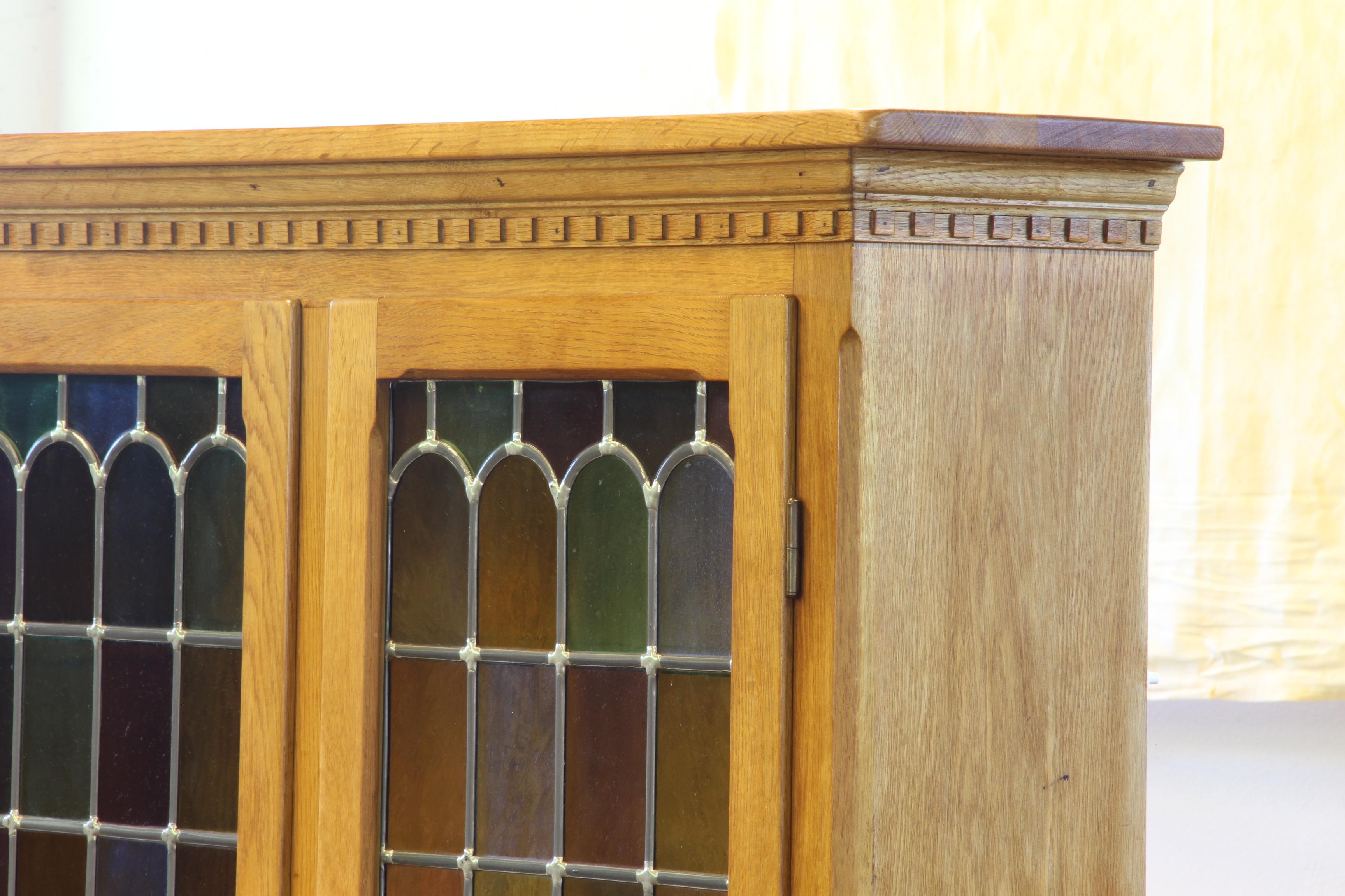 Vintage 1960s Danish Modern Oak China Display Cabinet style of Kjærnulf For Sale 7