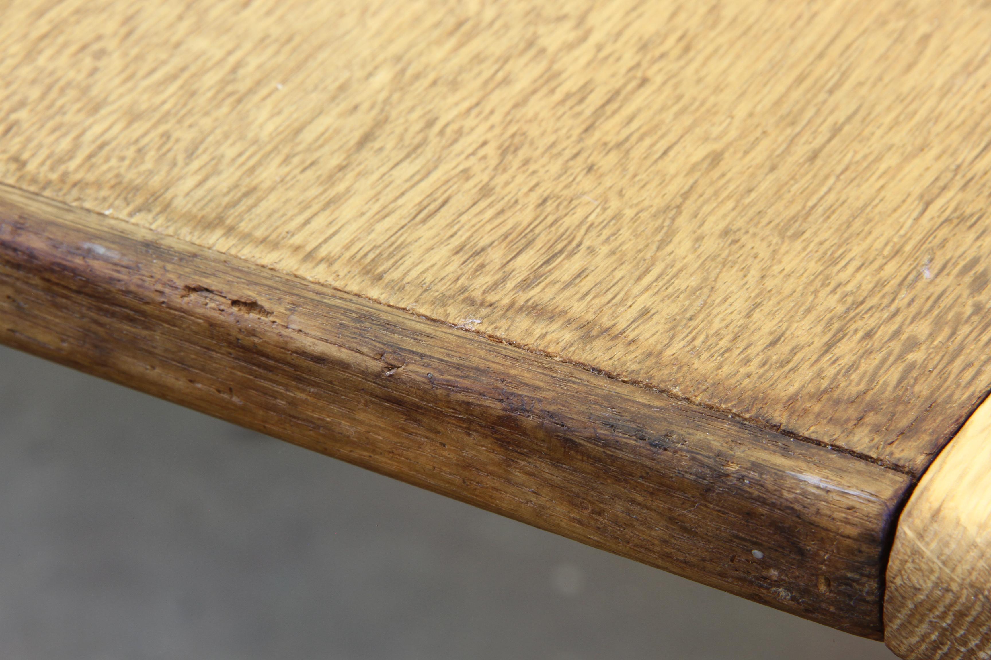 1960s Danish Round Extendable Dining Table in Oak style of Henning Kjærnulf For Sale 14