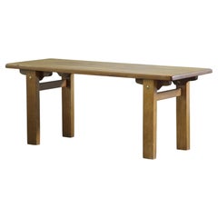 Solid Oak Coffee Table by Unknown Carpenter, Europe, 1960s–1970s